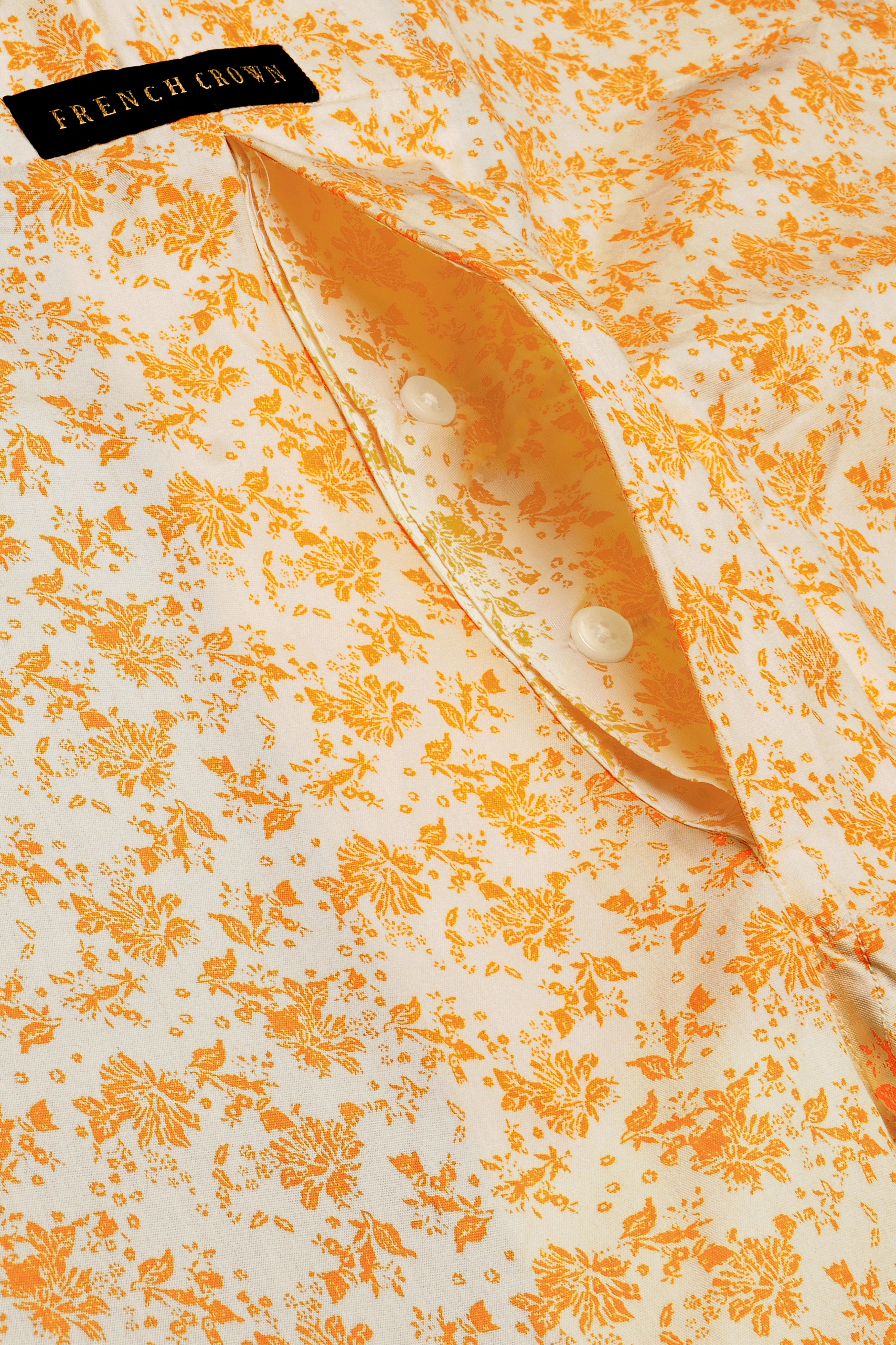 Spiced Citrus-Carrot orange Printed Poplin Premium Cotton Boxer