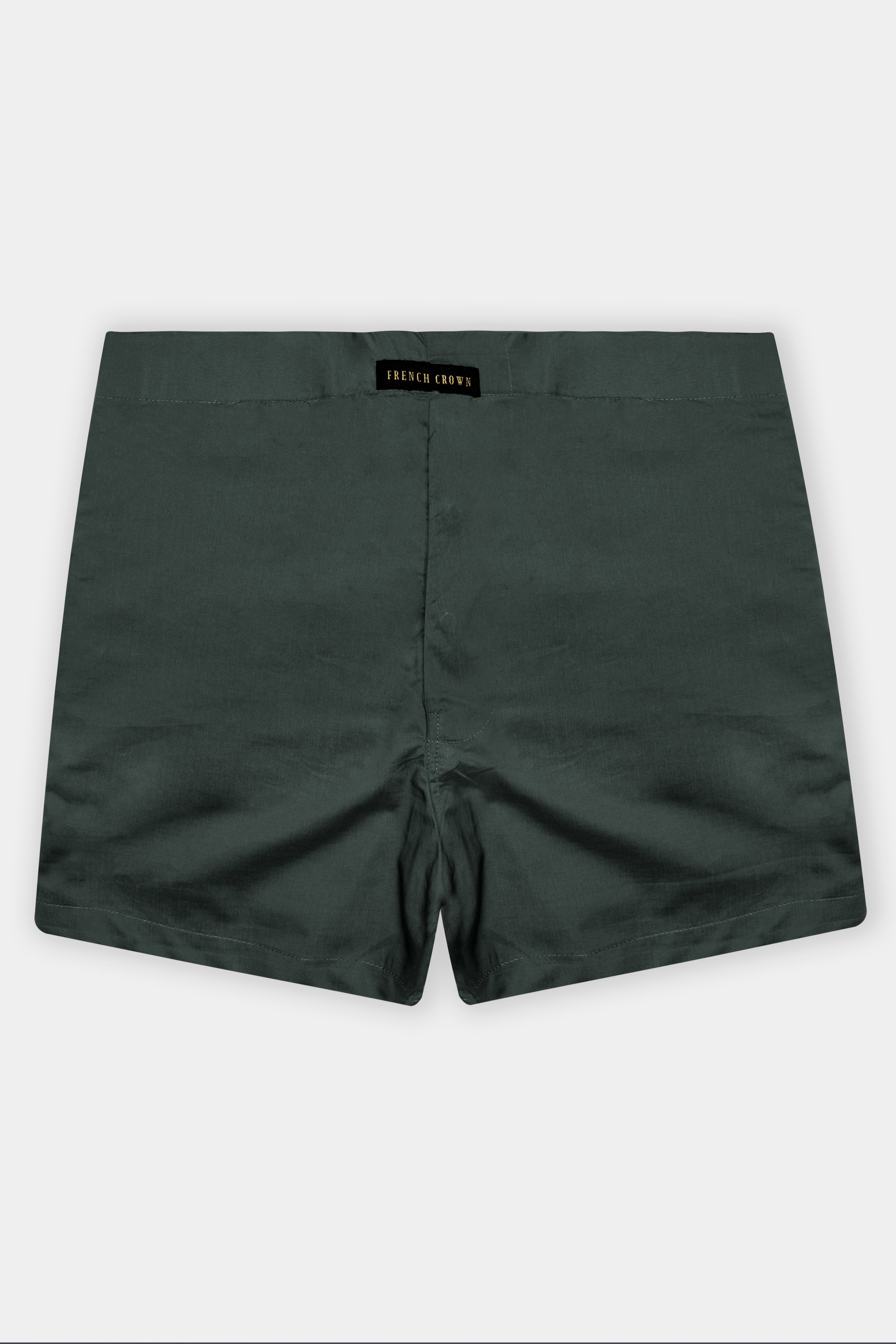 Tactical-Heavy Metal Green Solid Poplin Premium Cotton Boxer