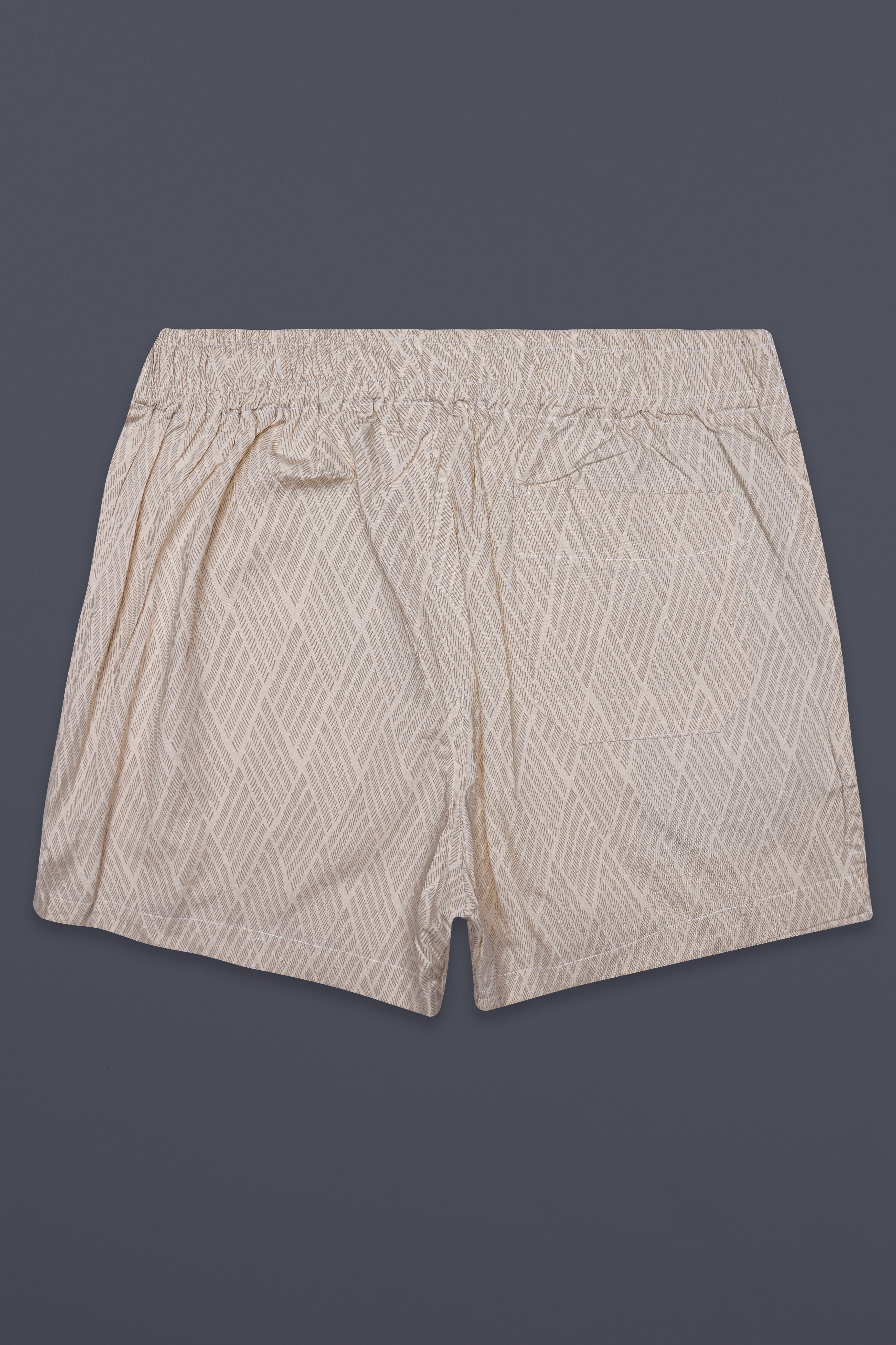 Oat Swirl-Swirl Cream Printed Poplin Premium Cotton Boxer