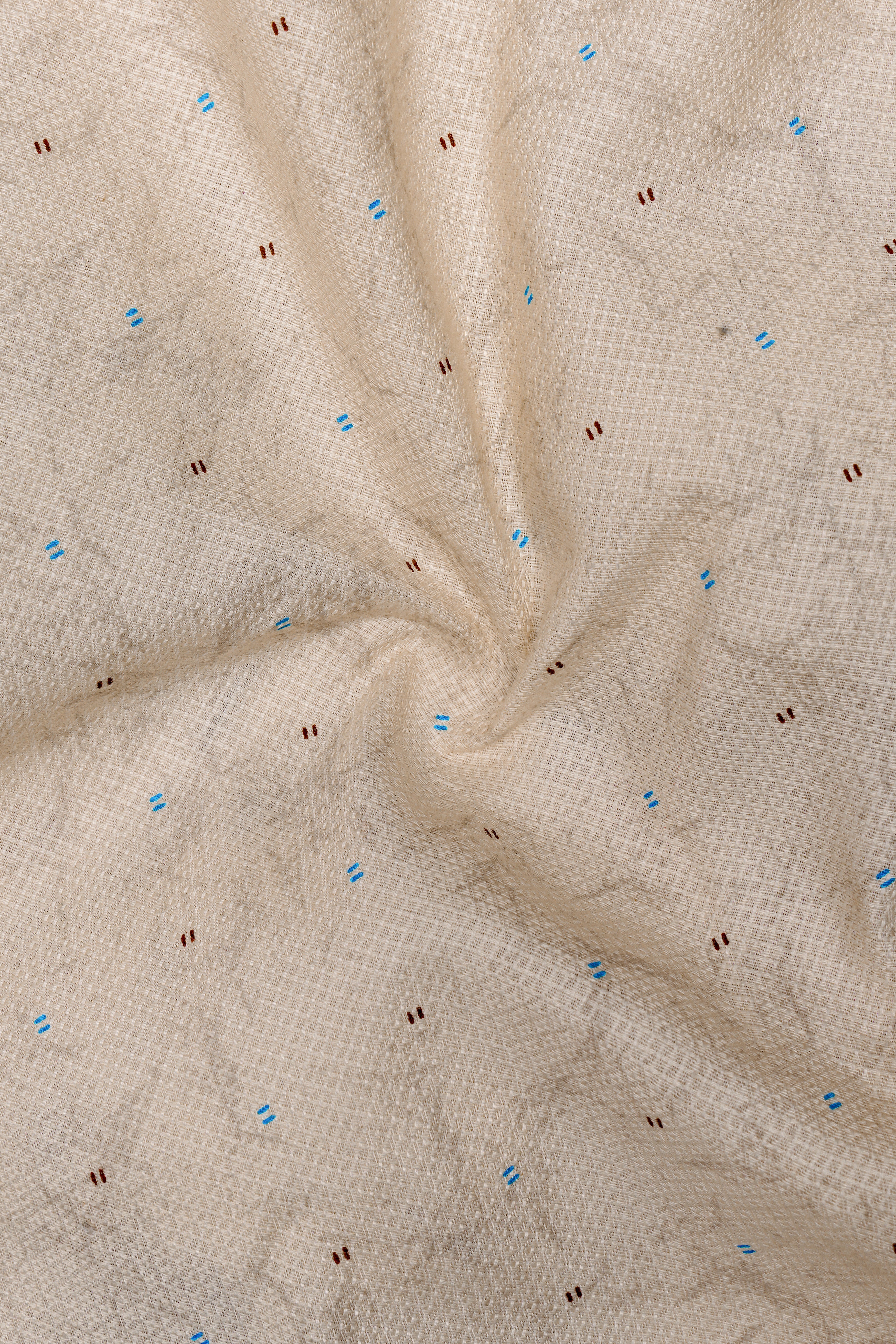 Mellow-Vanilla Cream Printed Dobby Textured Premium Giza Cotton Boxer