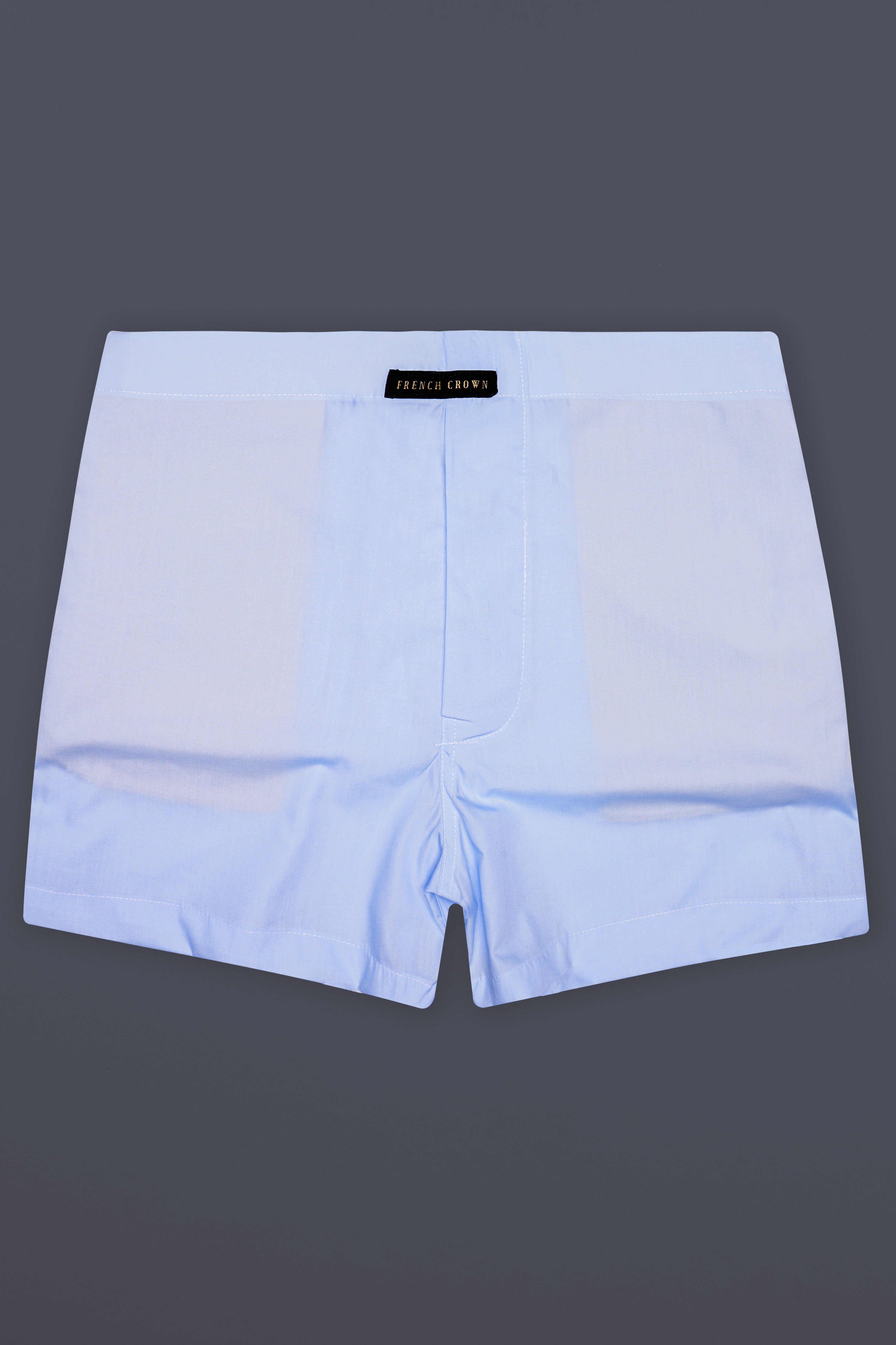 Frosted-Moonraker Blue Solid Poplin Premium Cotton Boxer