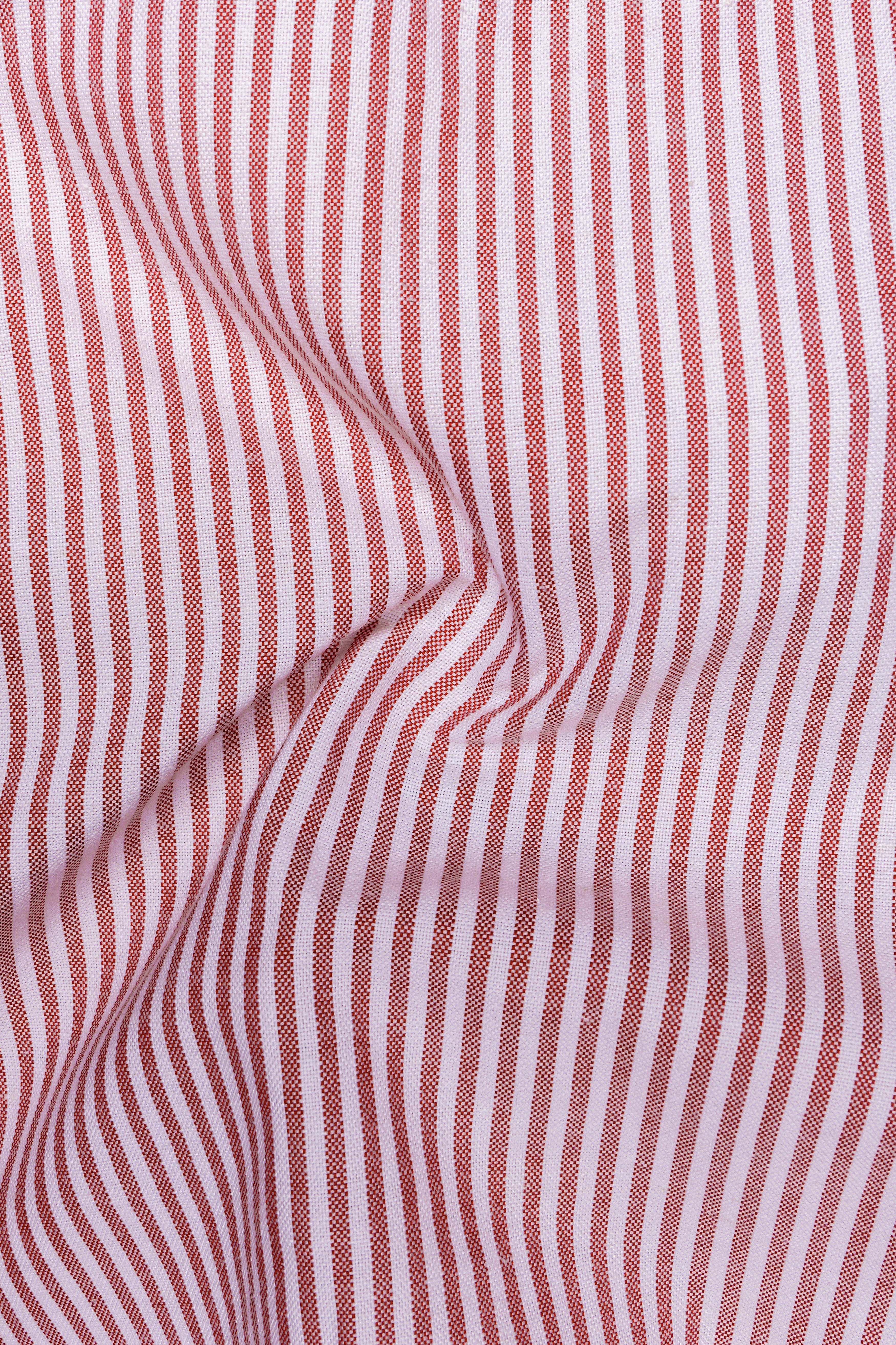 Rose-Petite Orchid Pink And Bright White Striped Oxford Premium Cotton Boxer