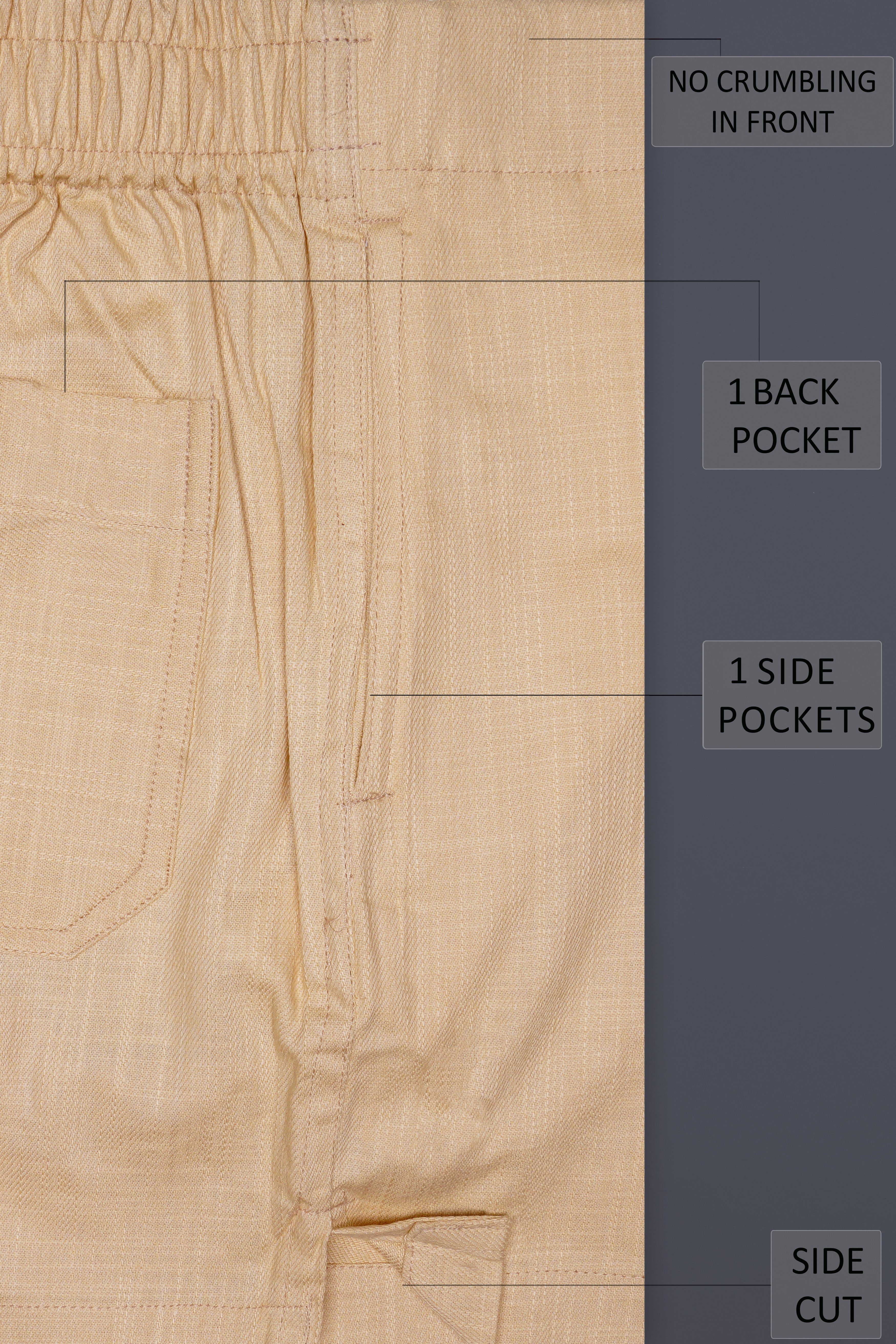 Natural Calm-Akaroa Cream Textured Chambray Premium Cotton Boxer