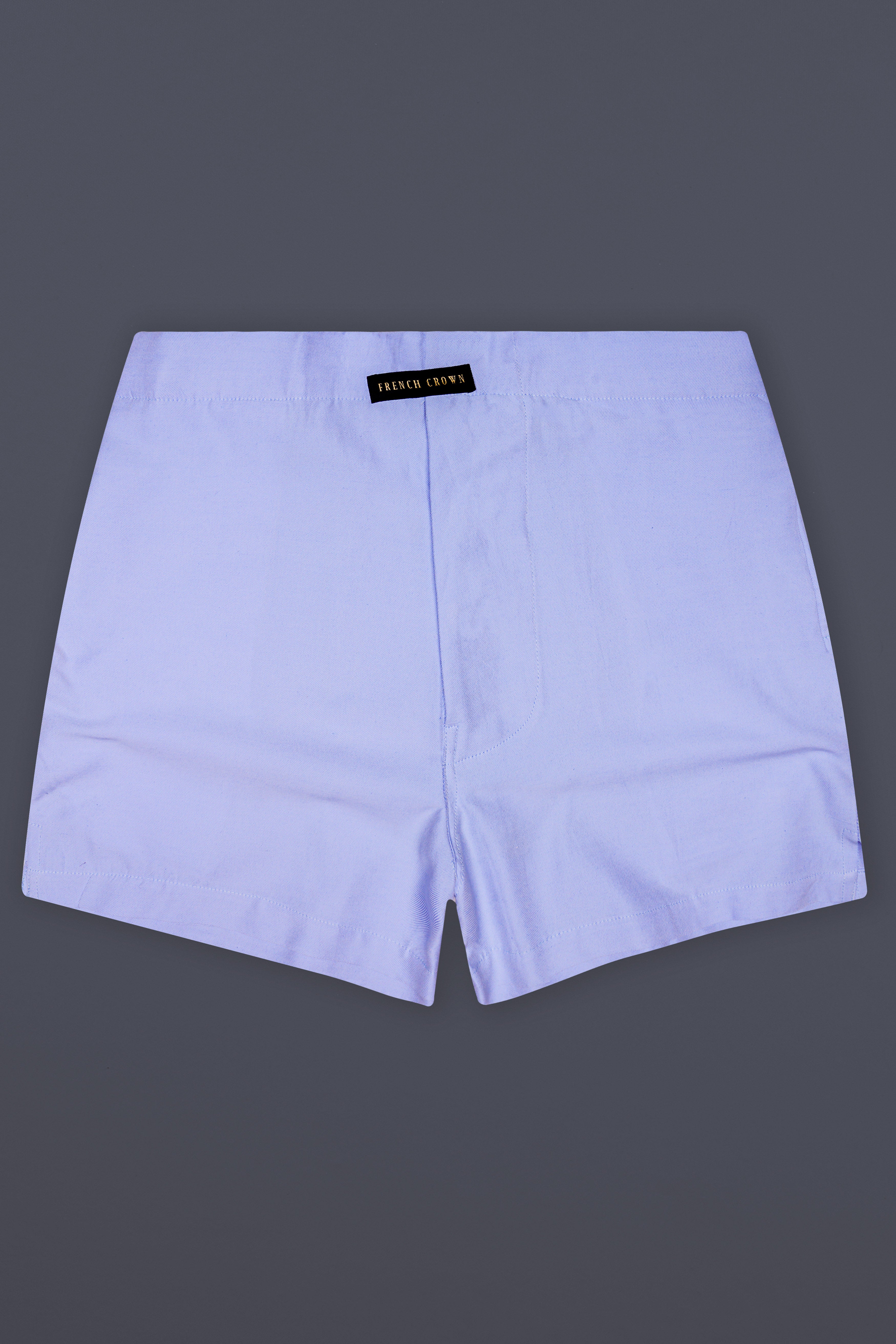 Ocean-Biloba Blue Solid Oxford Premium Cotton Boxer