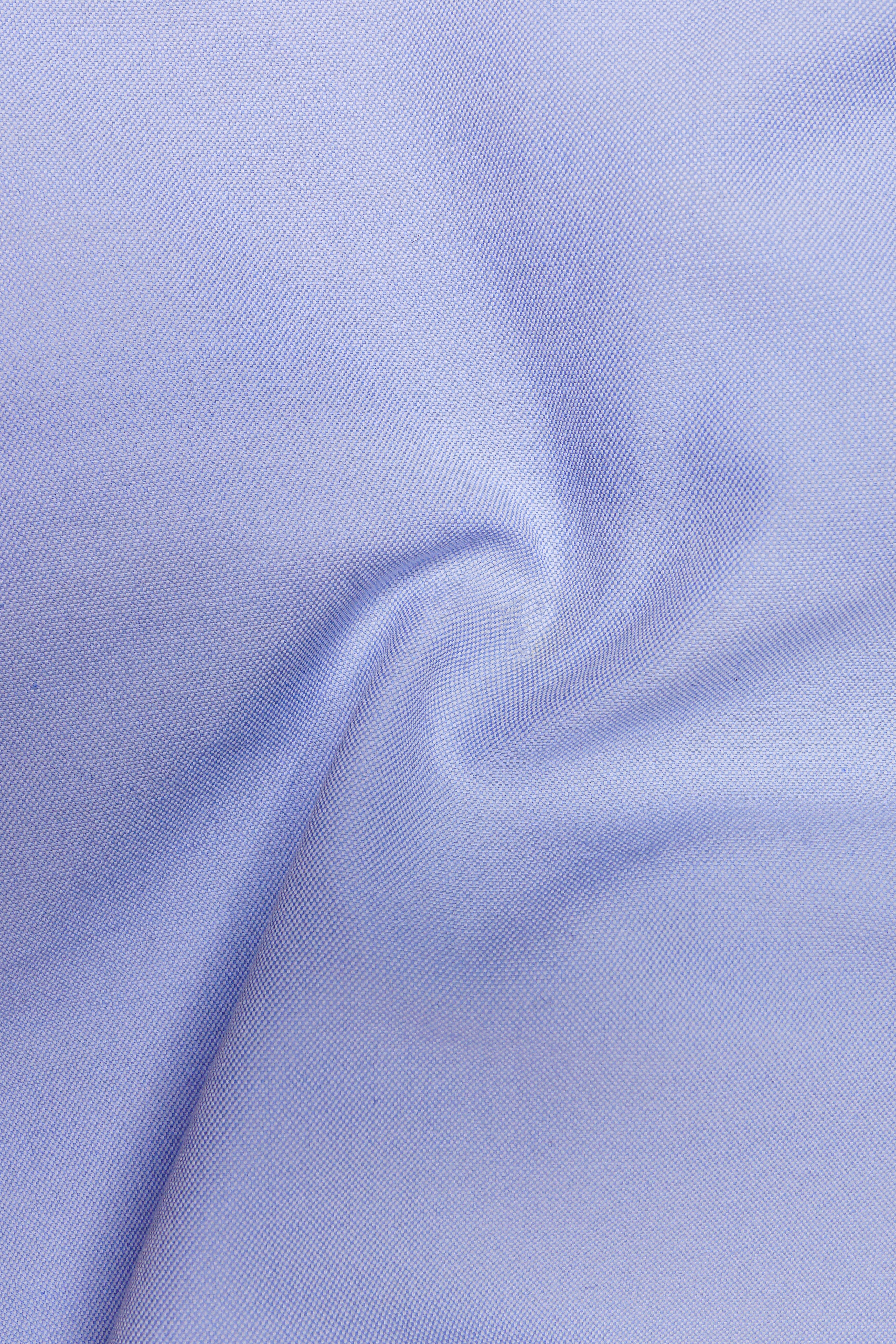 Ocean-Biloba Blue Solid Oxford Premium Cotton Boxer