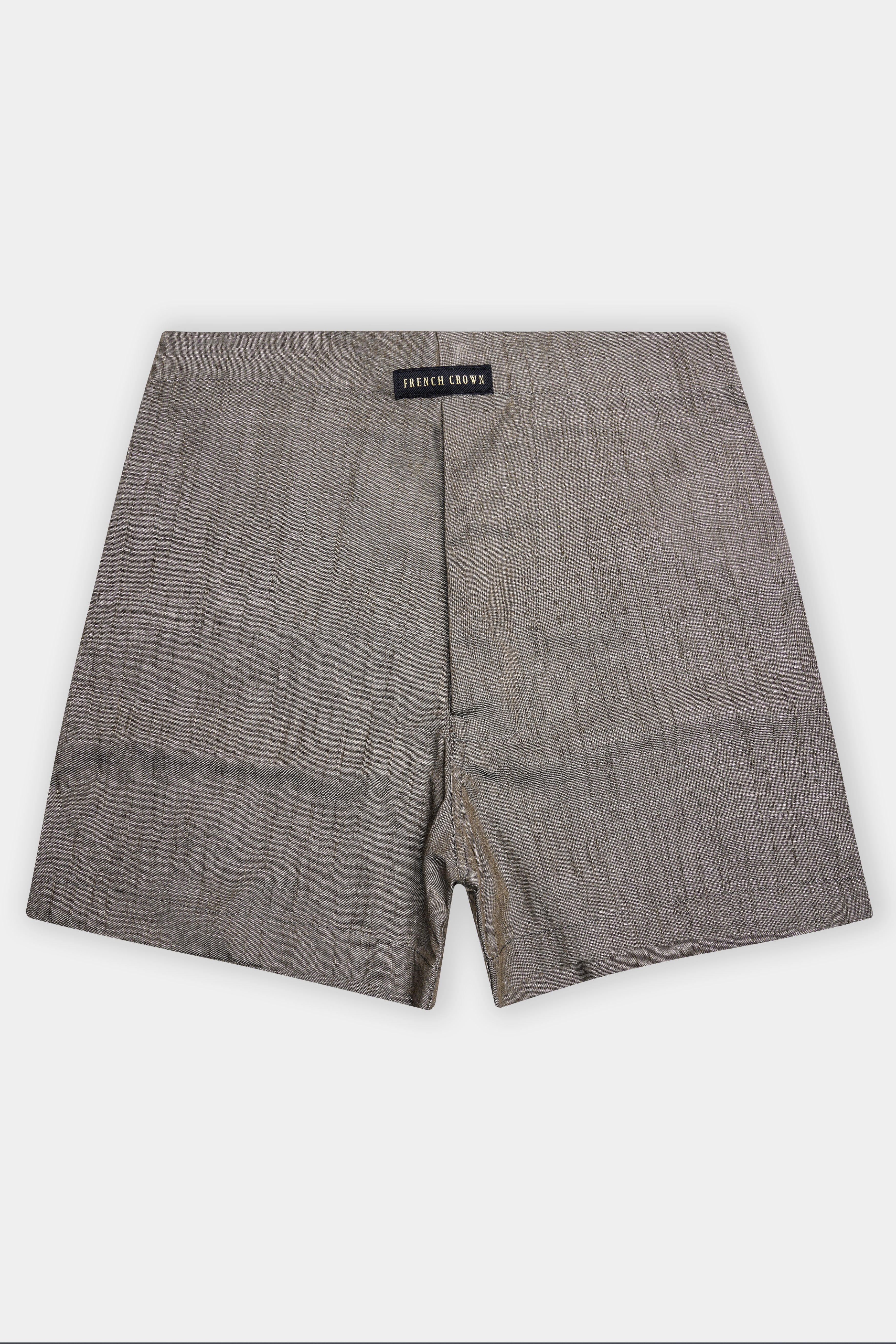 Tactyl-Ironside Gray Textured Super Soft Luxurious Linen Boxer