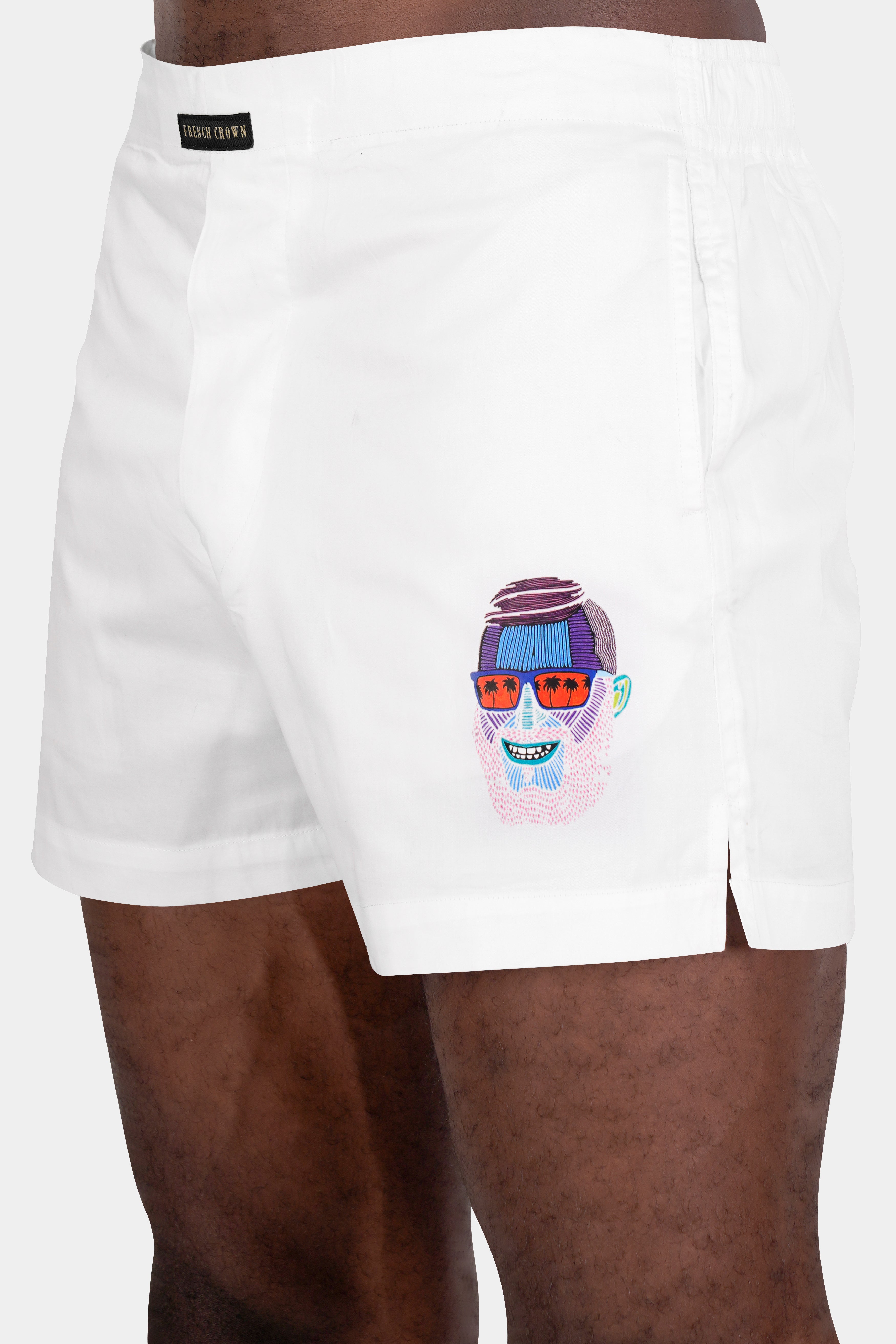 Bright White Mulga the Artist Printed Subtle Sheen Super Soft Premium Cotton Boxers BX469-RPRT95-28, BX469-RPRT95-30, BX469-RPRT95-32, BX469-RPRT95-34, BX469-RPRT95-36, BX469-RPRT95-38, BX469-RPRT95-40, BX469-RPRT95-42, BX469-RPRT95-44