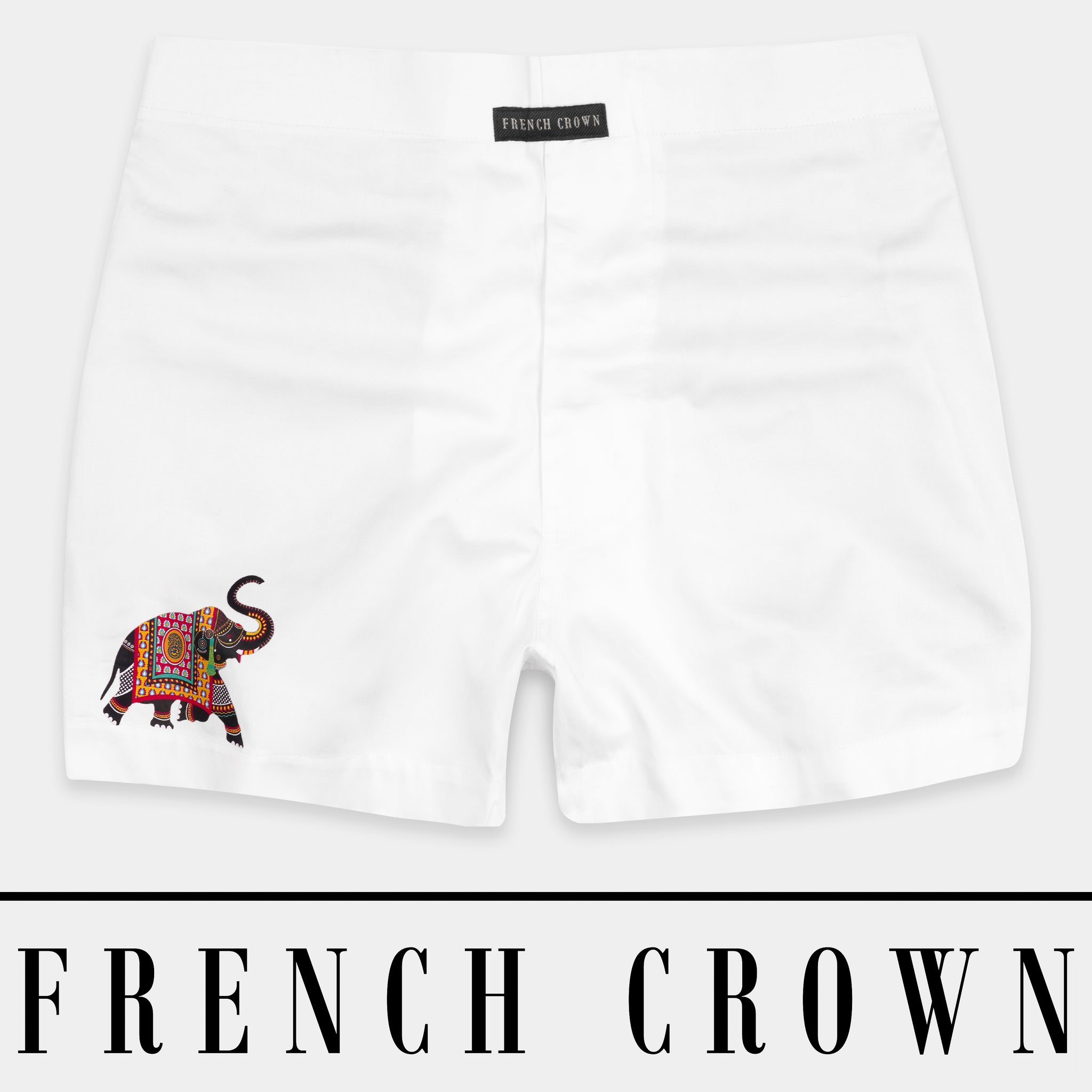 Bright White PlainSolid Premium Cotton Boxers For Man