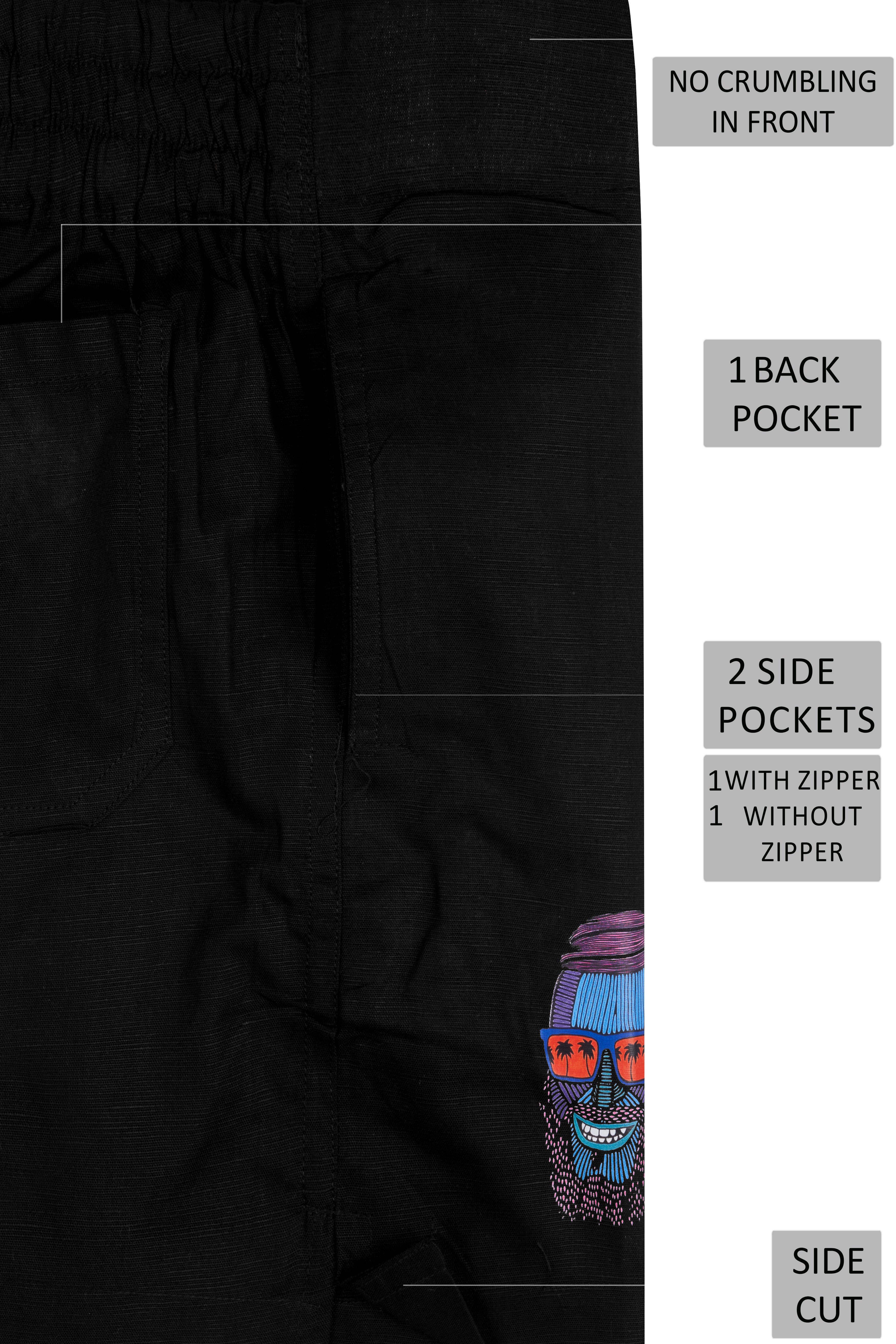 Jade Black Mulga the Artist Printed Luxurious Linen Boxers BX472-RPRT95-28, BX472-RPRT95-30, BX472-RPRT95-32, BX472-RPRT95-34, BX472-RPRT95-36, BX472-RPRT95-38, BX472-RPRT95-40, BX472-RPRT95-42, BX472-RPRT95-44