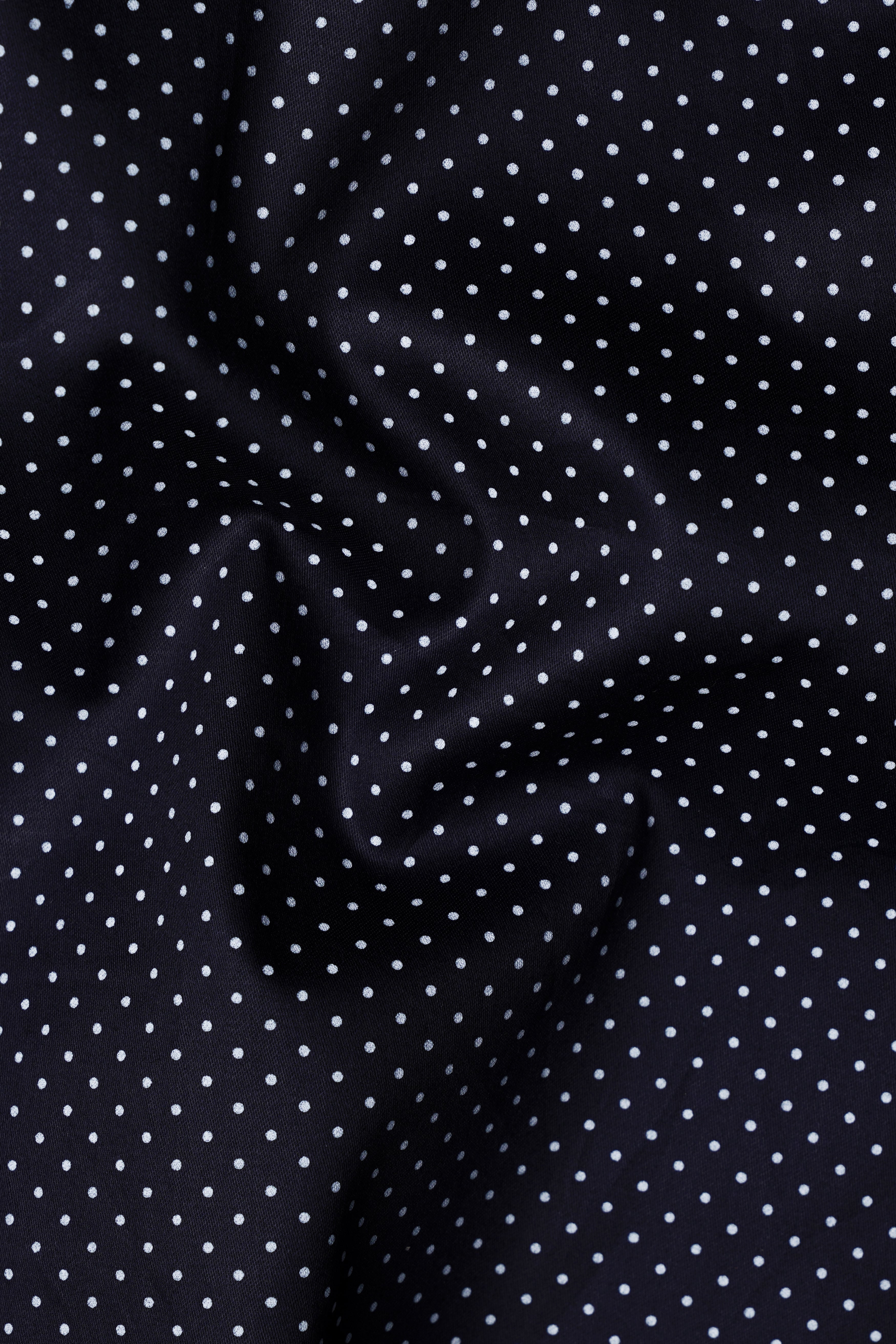 Vulcan Blue and Bright White Polka Dots Premium Cotton Boxer