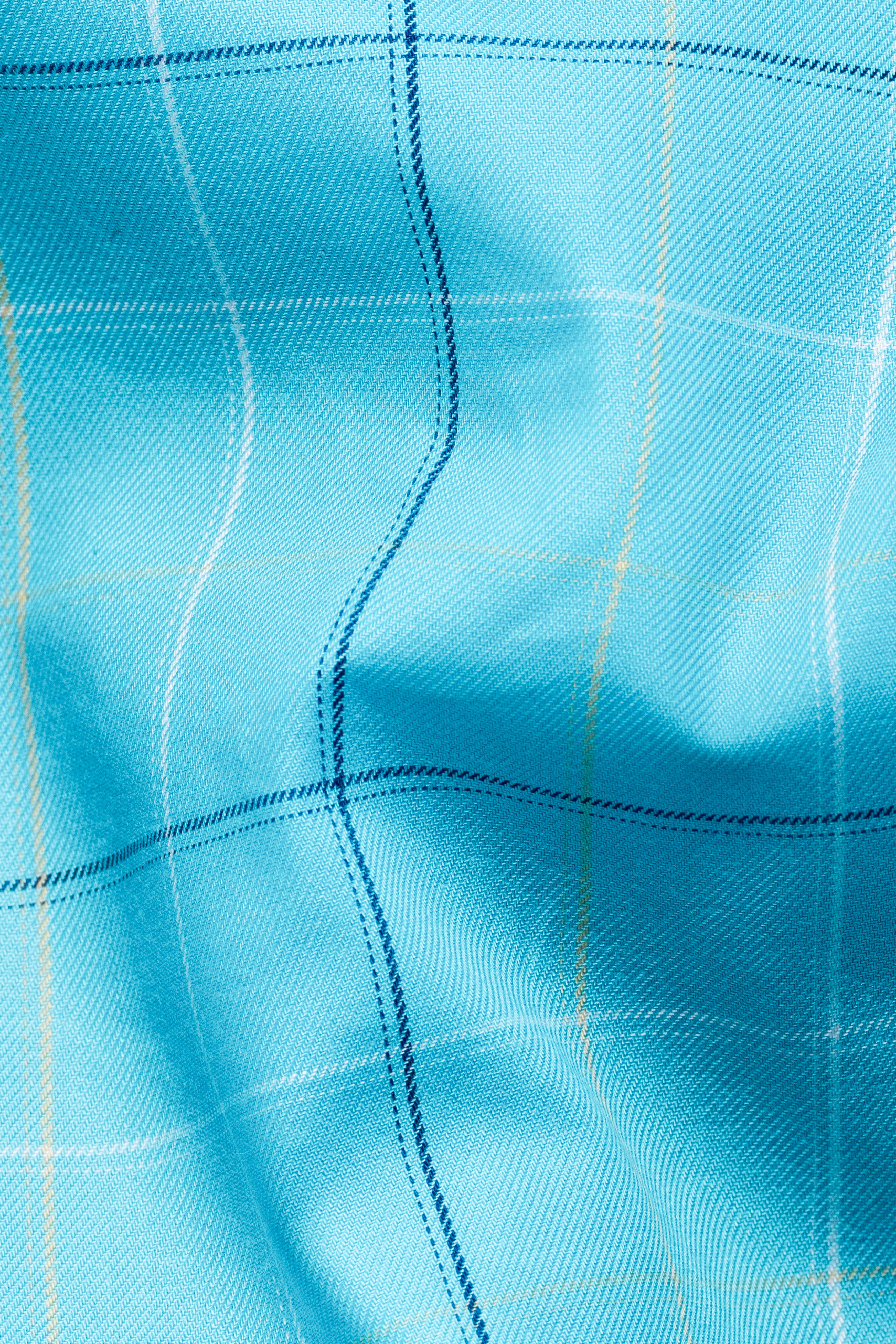 Malibu Blue Windowpane Twill Premium Cotton Boxer