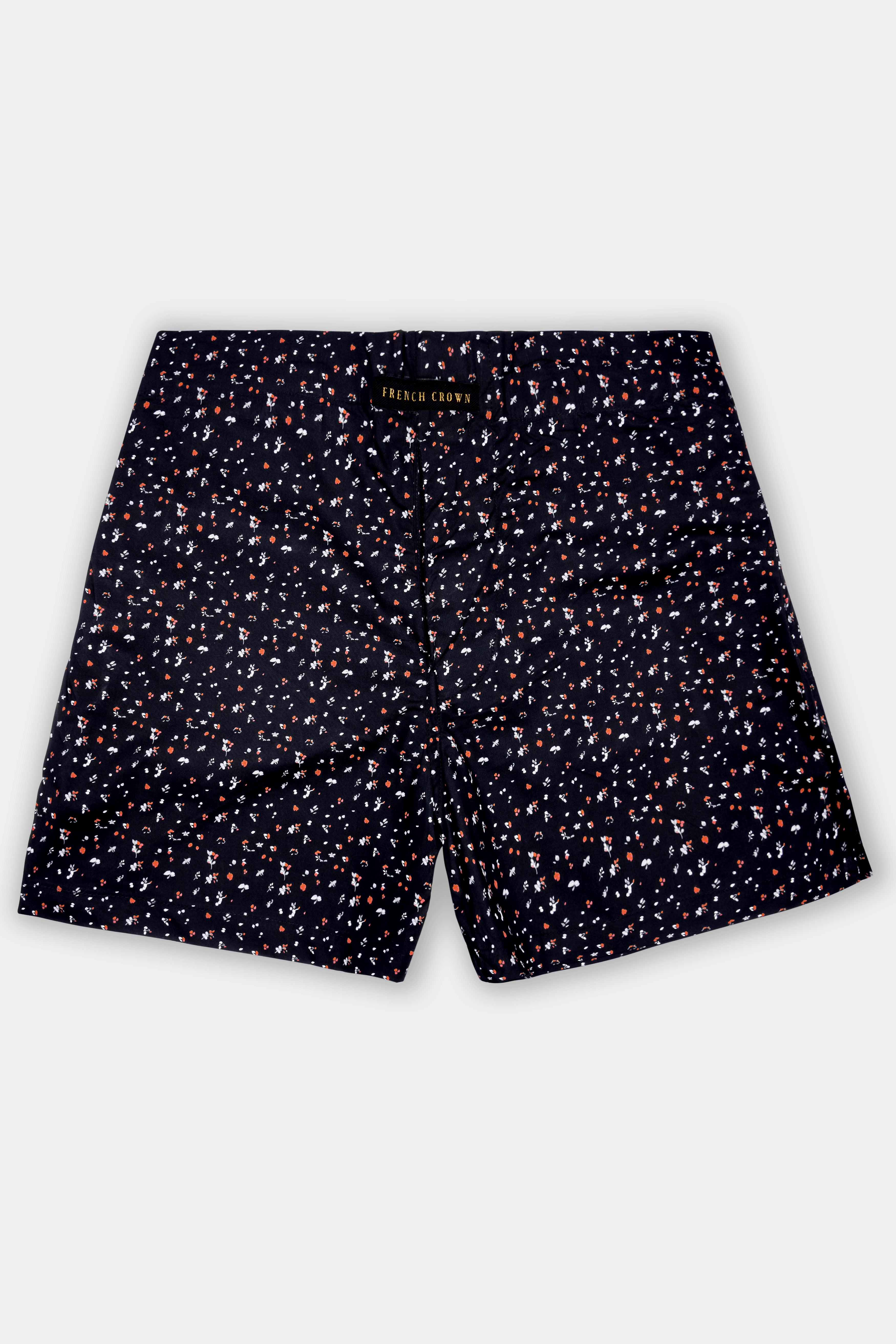 Jade Black Floral Printed Premium Giza Cotton Boxer