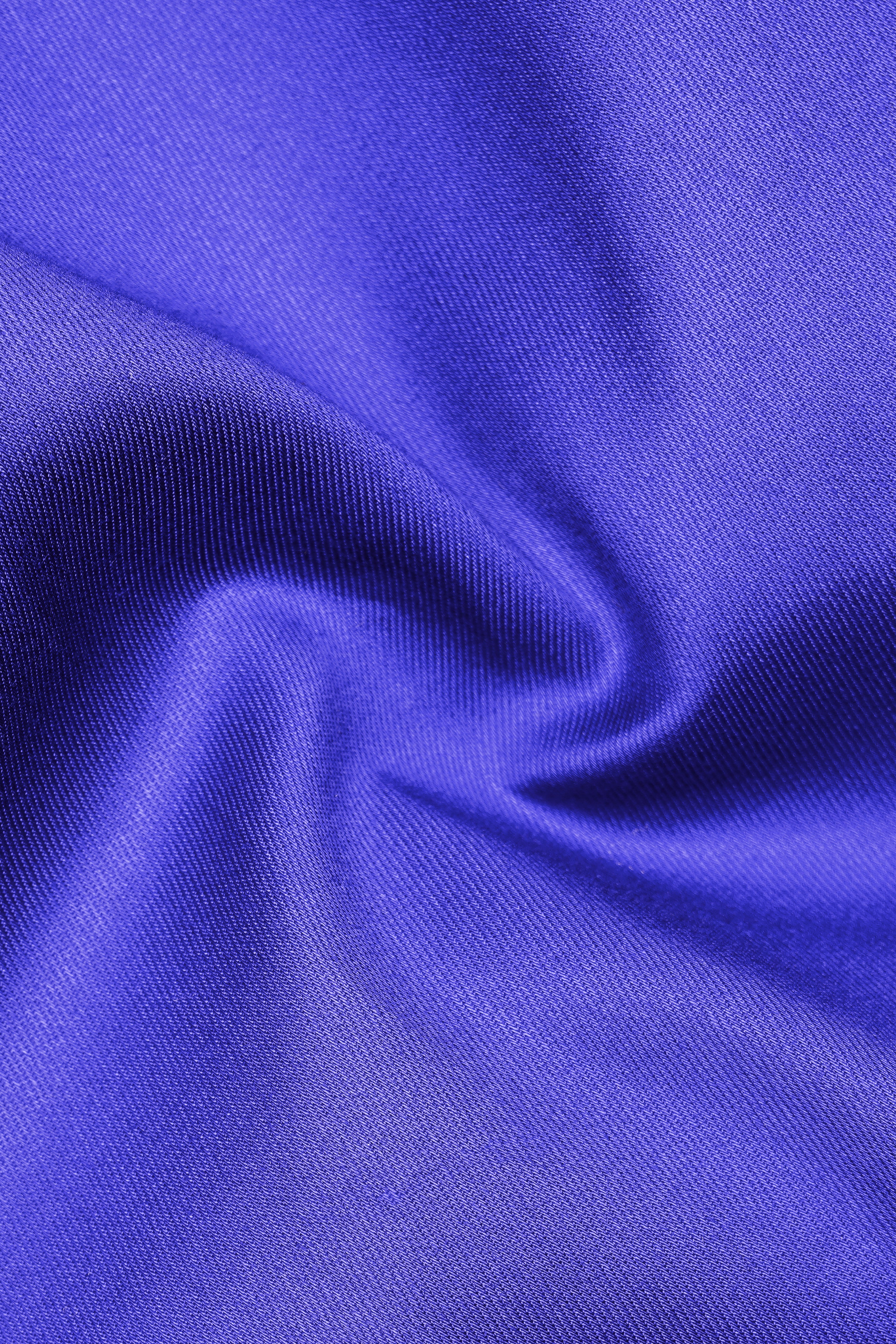 Iris Blue Plain Solid Twill Premium Cotton Boxer