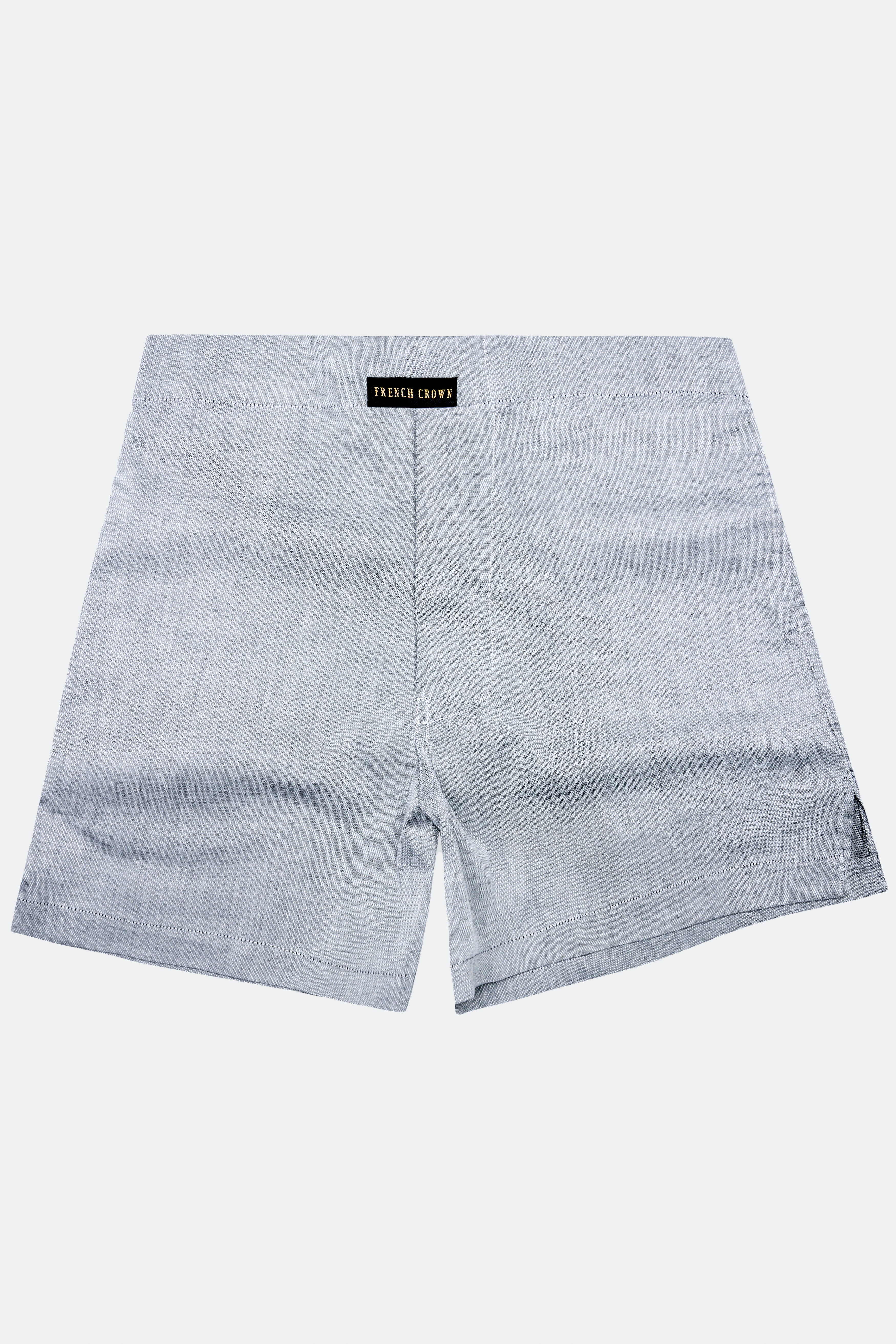 Spun Pearl Gray Dobby Textured Premium Giza Cotton Boxer
