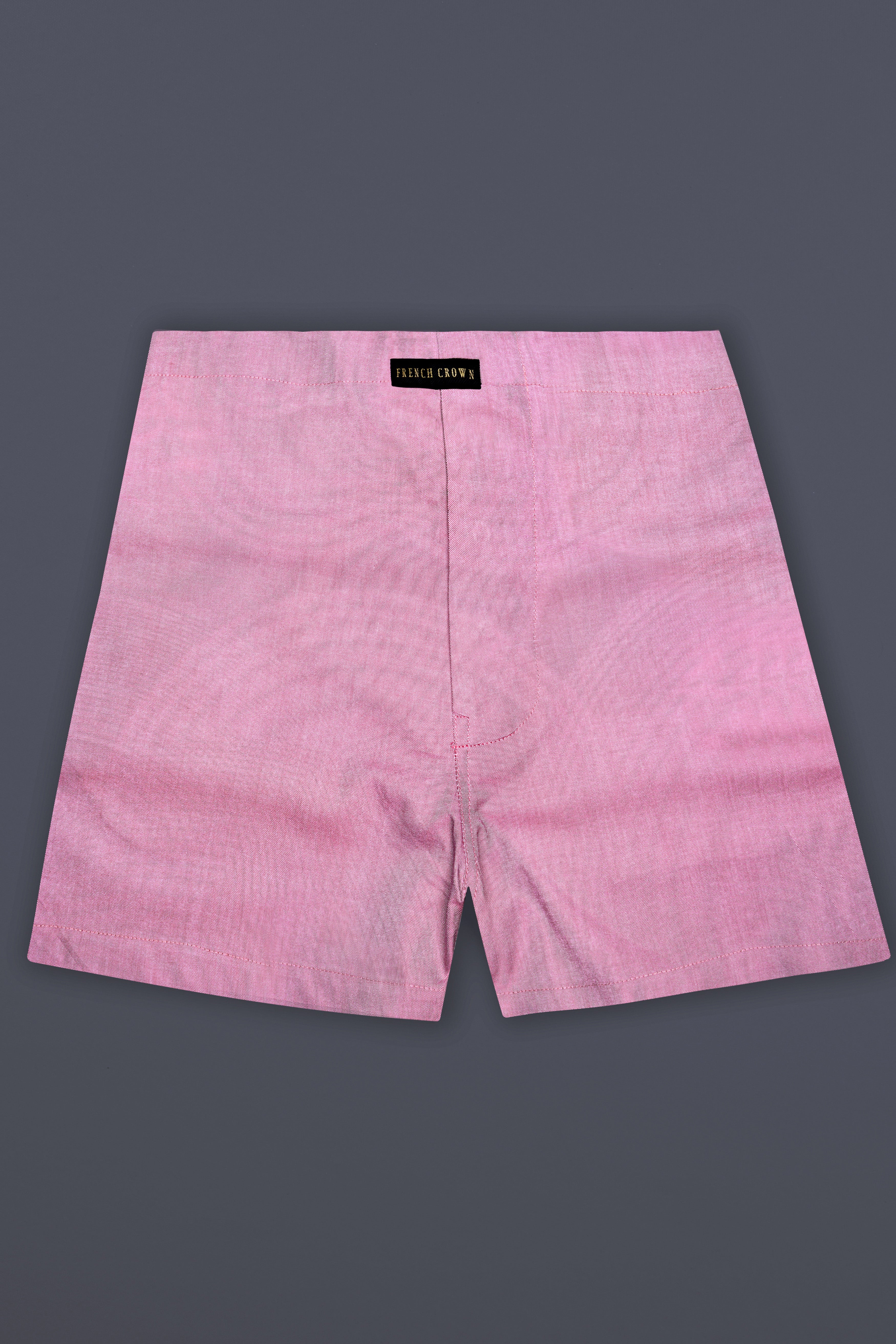 Blossom Pink Textured Oxford Premium Cotton Boxer