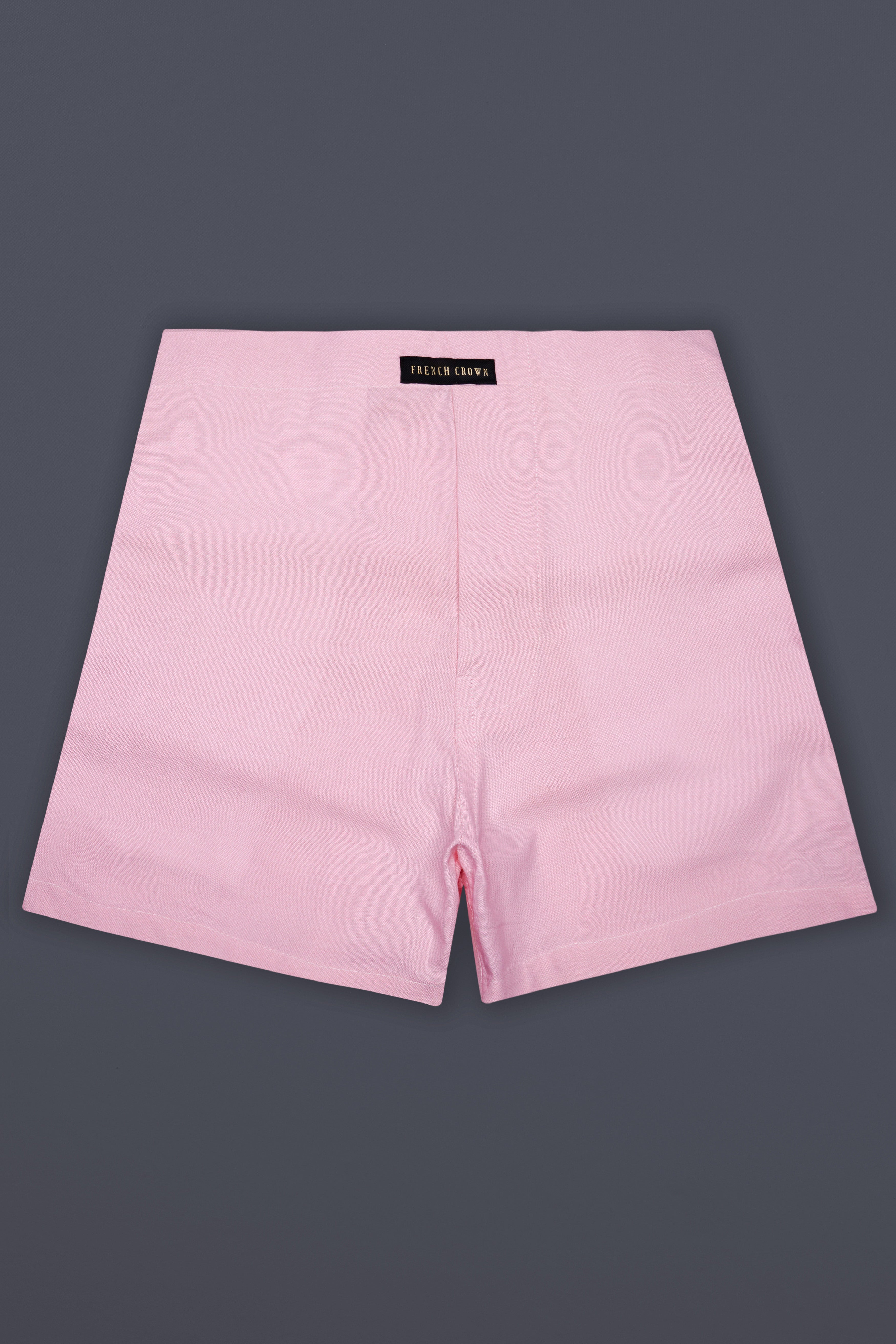 Melanie Pink Solid Oxford Premium Cotton Boxer