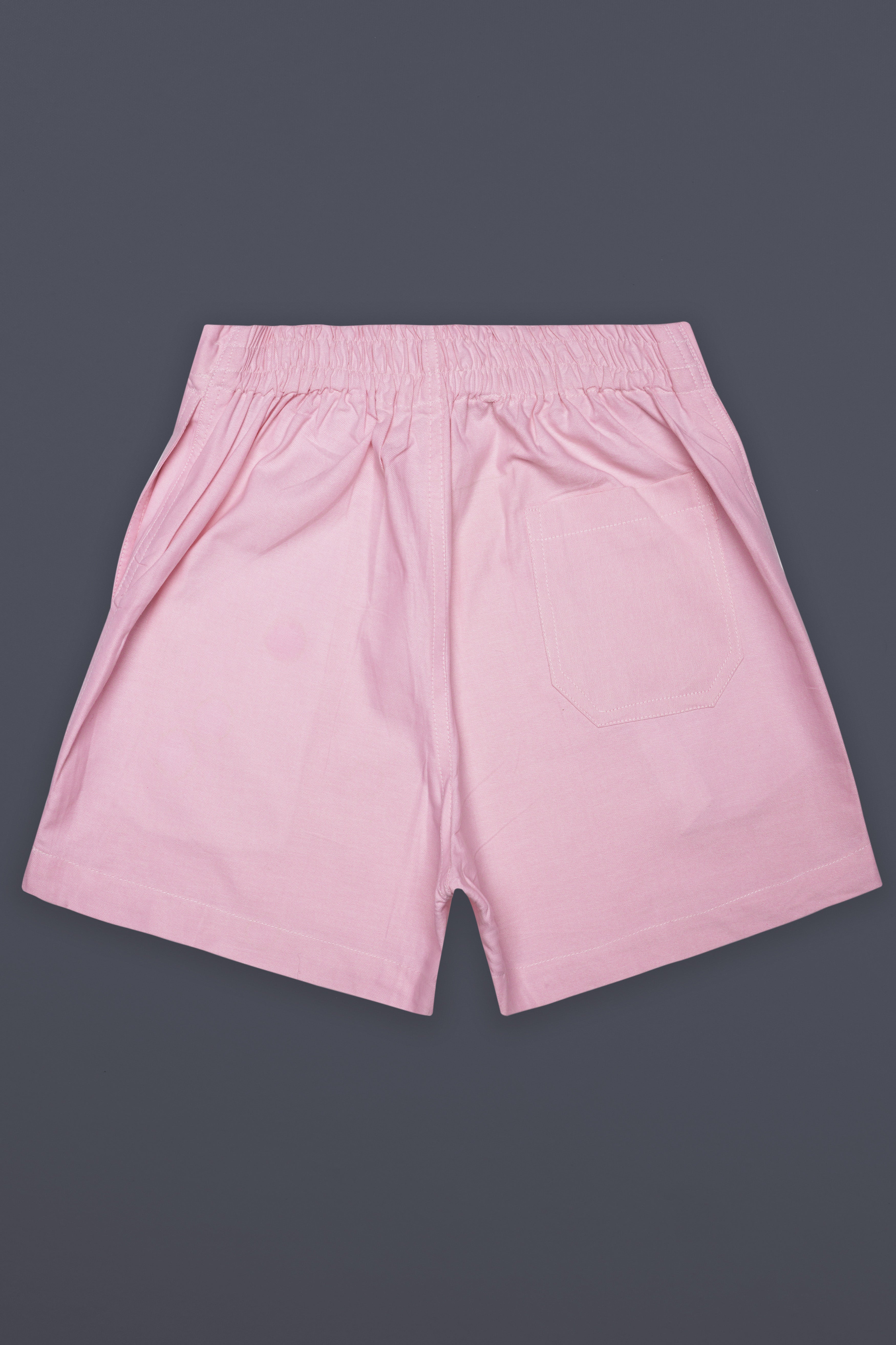 Melanie Pink Solid Oxford Premium Cotton Boxer