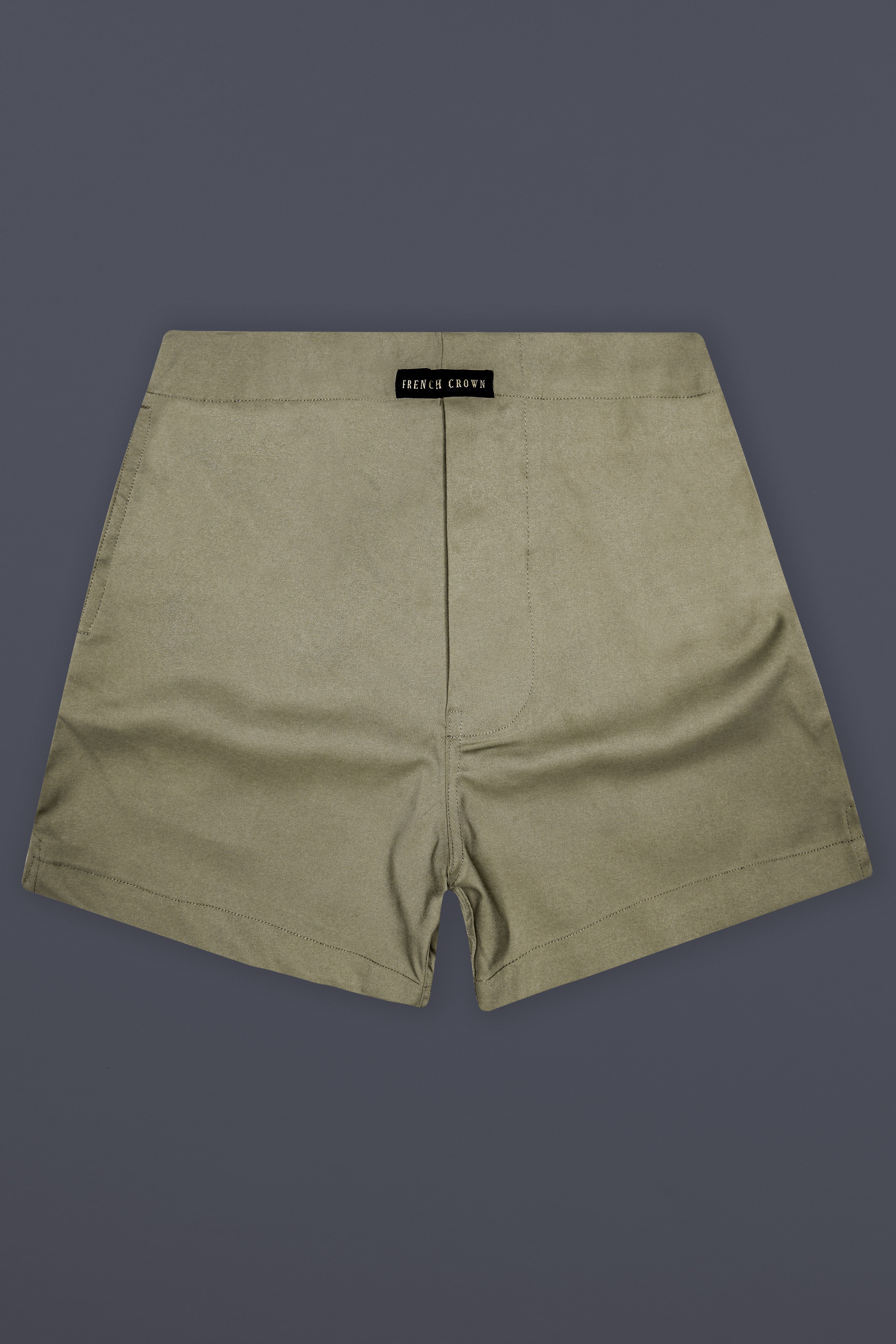 Olive Haze Solid Twill Premium Cotton Boxer