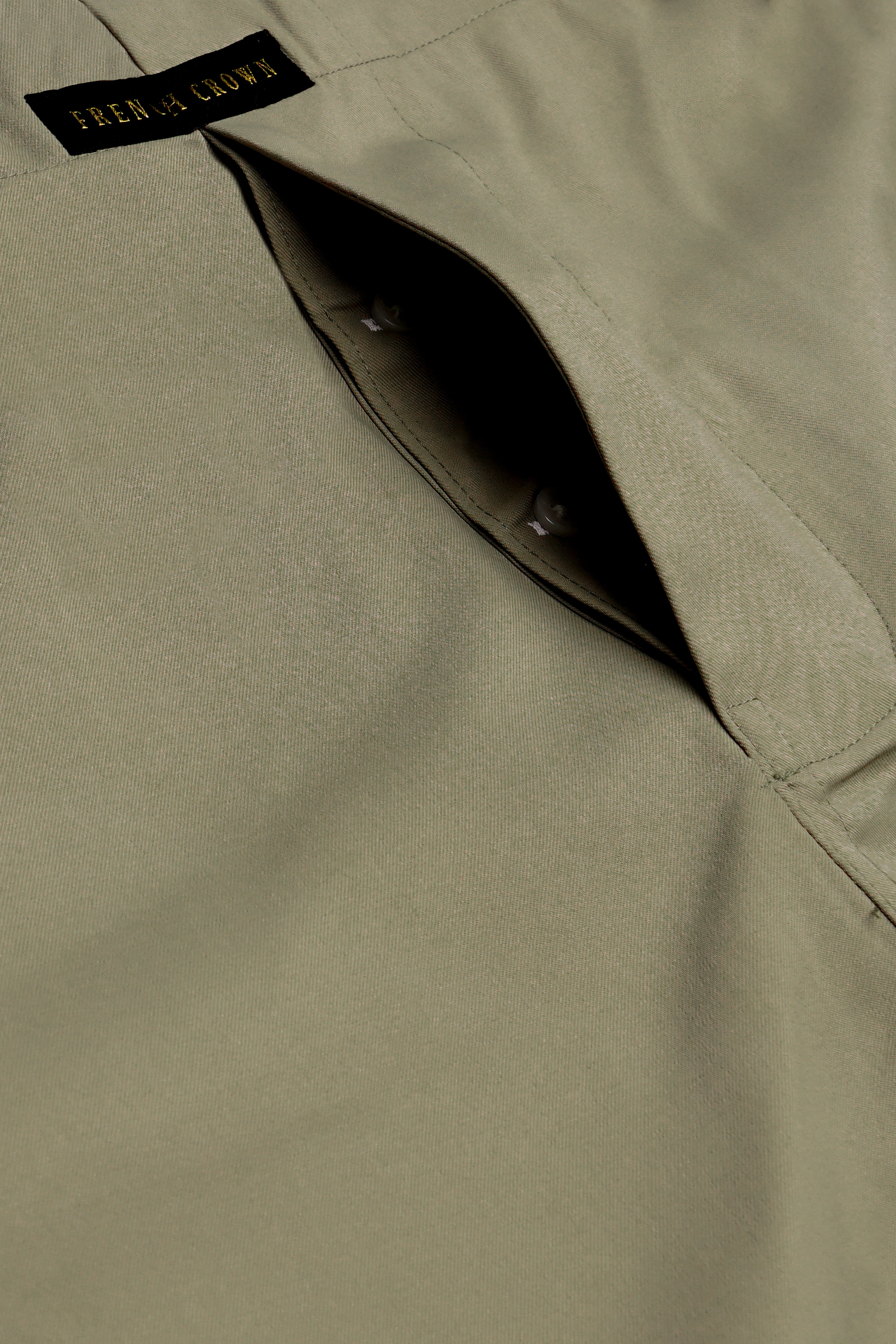 Olive Haze Solid Twill Premium Cotton Boxer