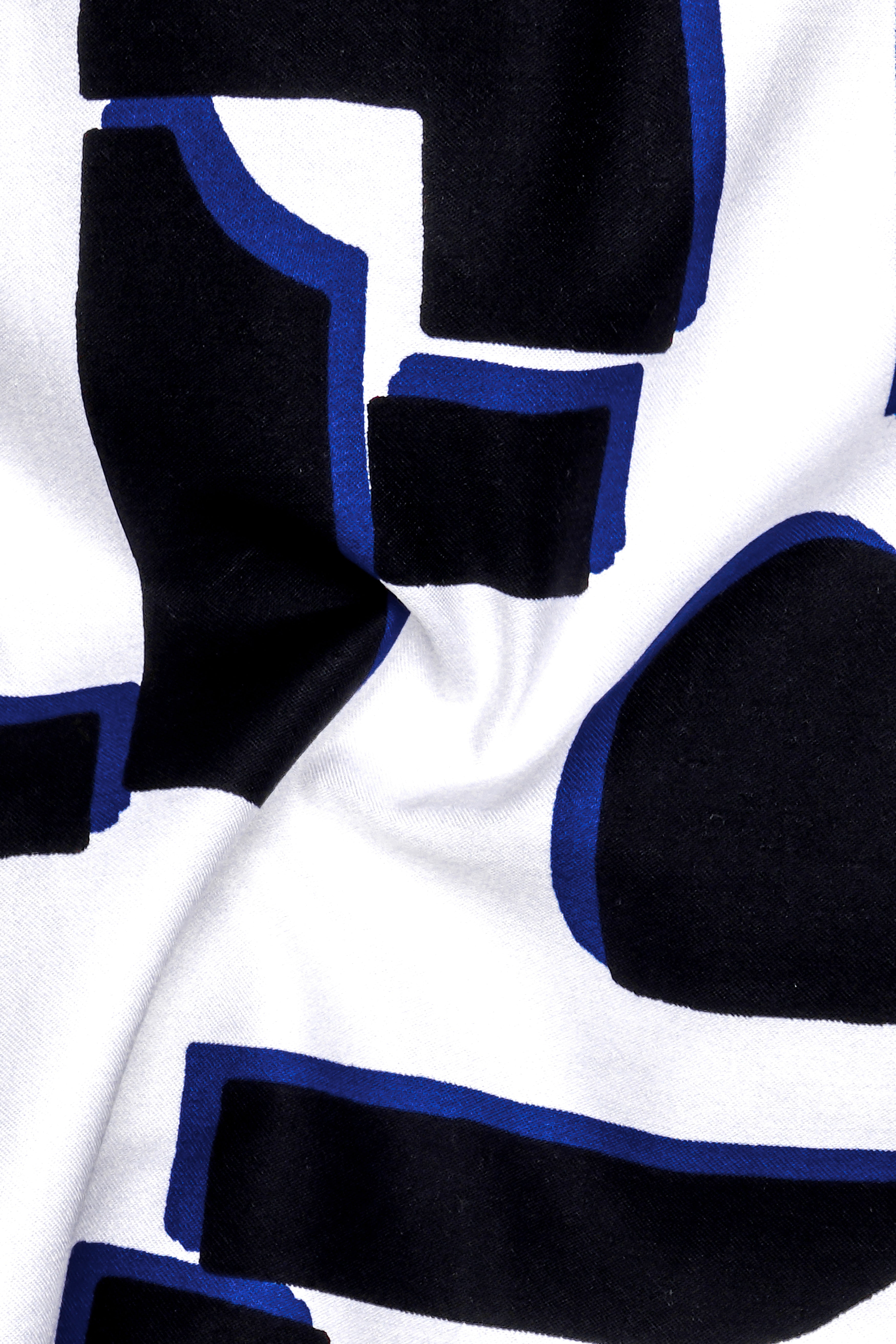 Bright White And Jaguar Black Printed Subtle Sheen Super Soft Premium Cotton Boxer