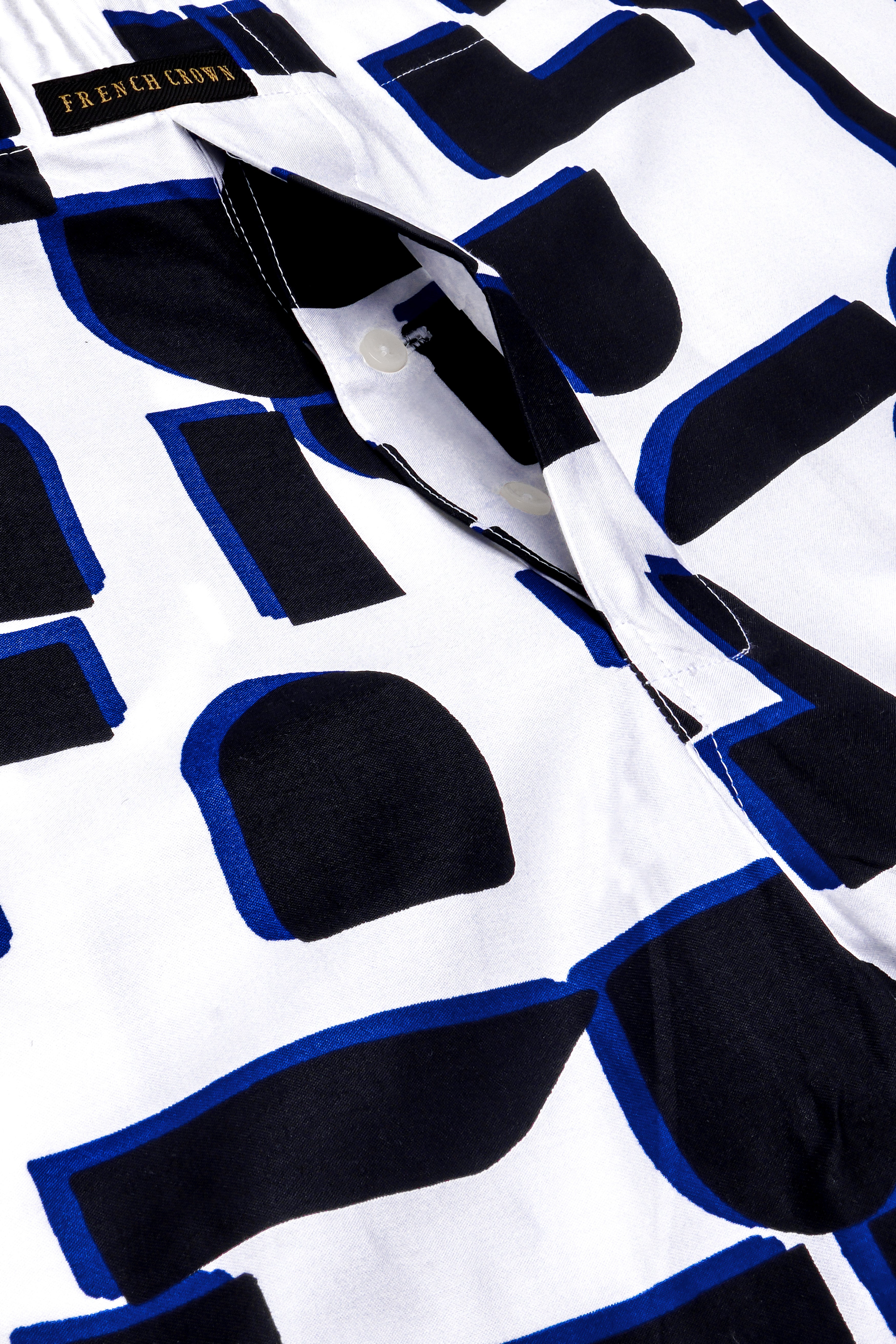 Bright White And Jaguar Black Printed Subtle Sheen Super Soft Premium Cotton Boxer