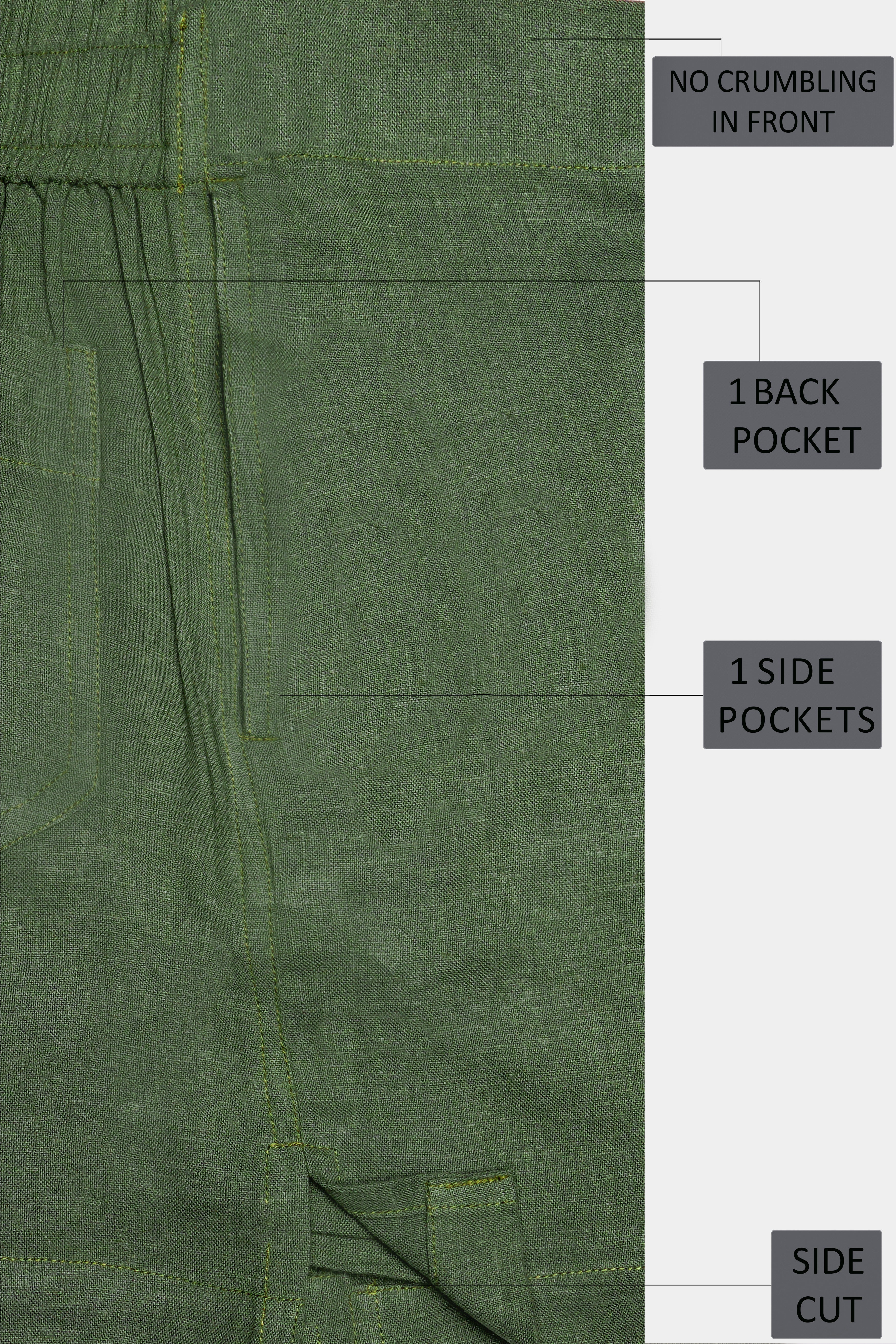Rifle Green Solid Super Soft Luxurious Linen Boxer