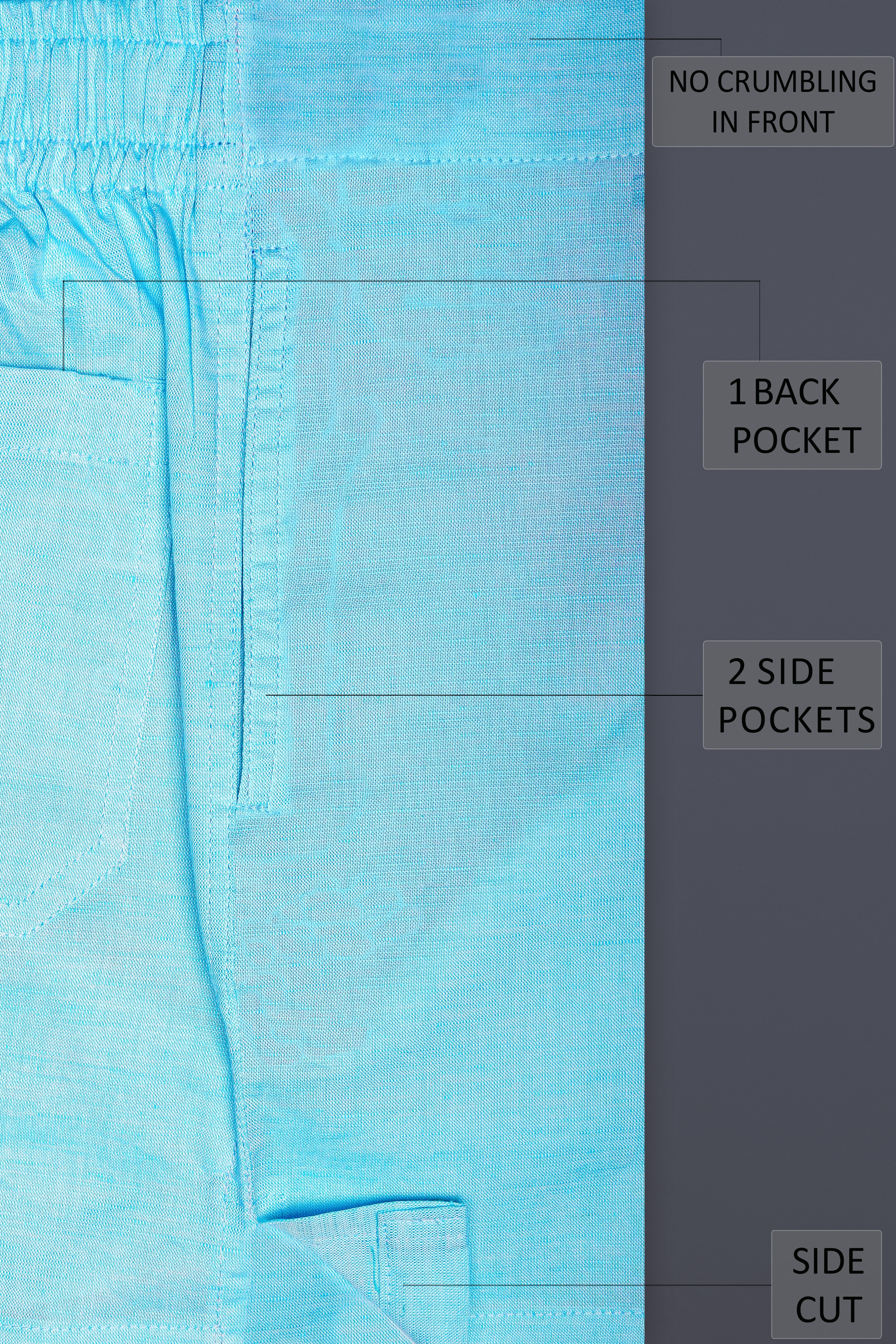 Blizzard Blue Solid Super Soft Luxurious Linen Boxer