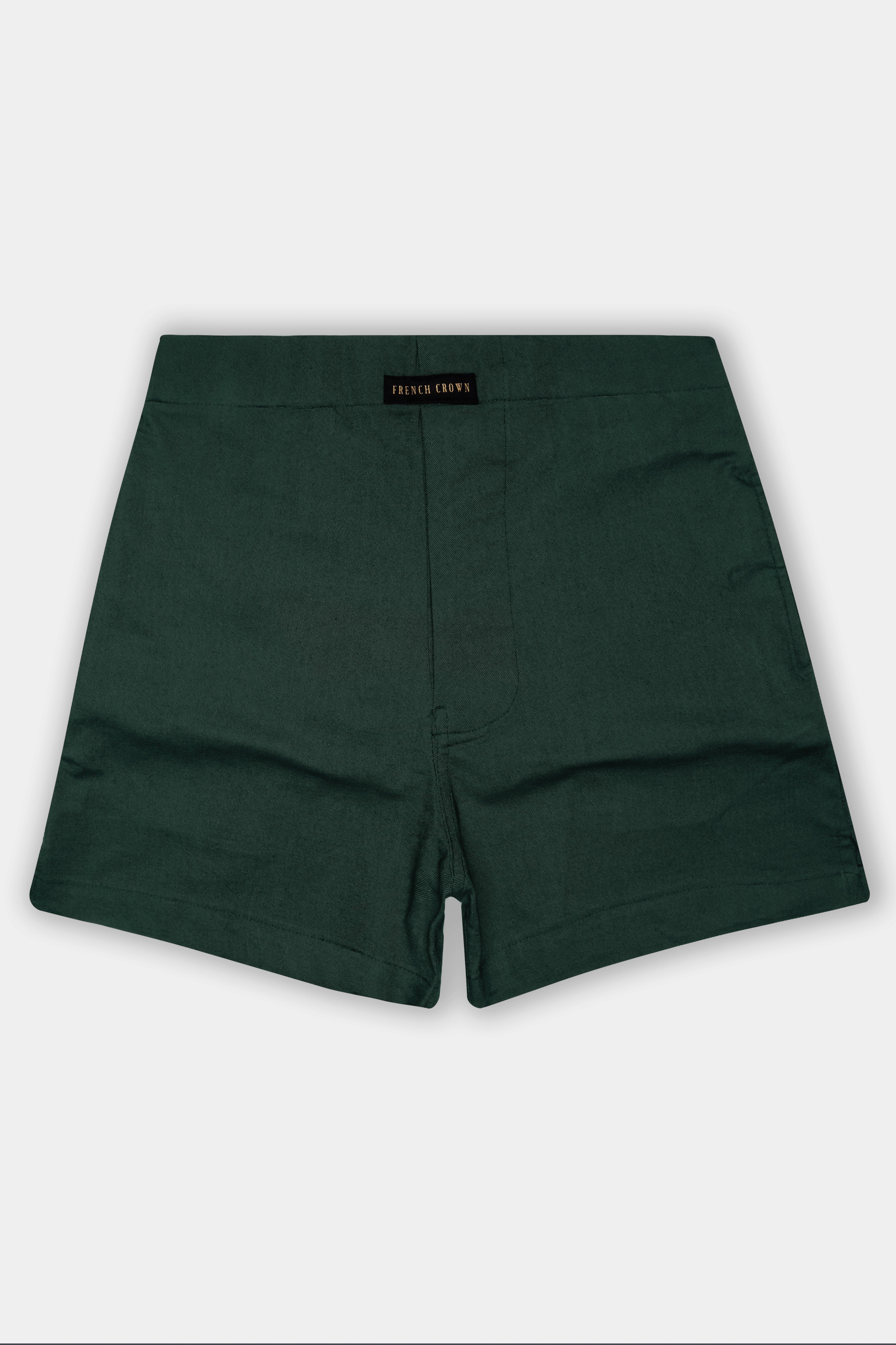 Celtic Green Solid Super Soft Oxford Premium Cotton Boxer