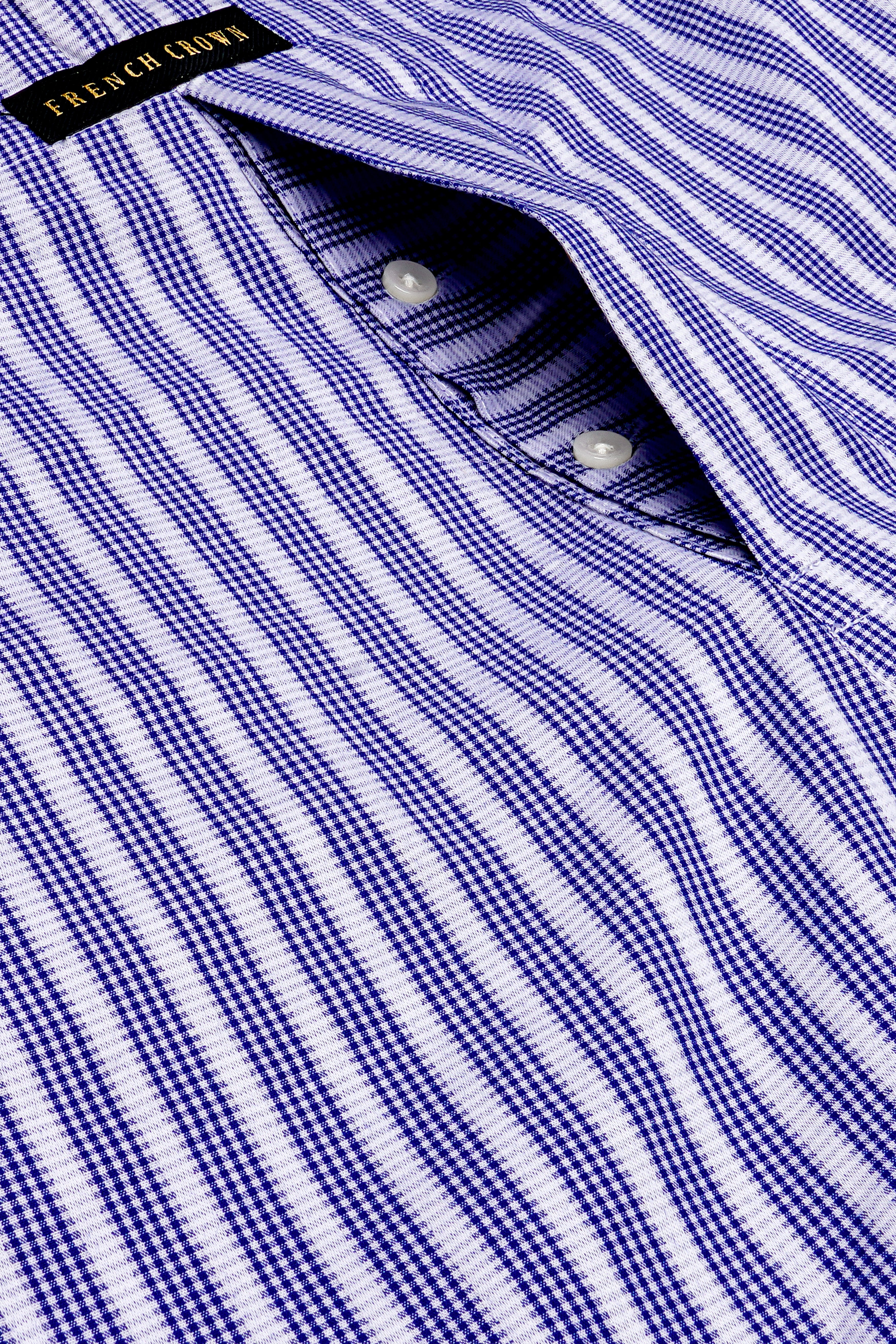 Arapawa Blue And Bright White Stripes Dobby Textured Premium Giza Cotton Boxer