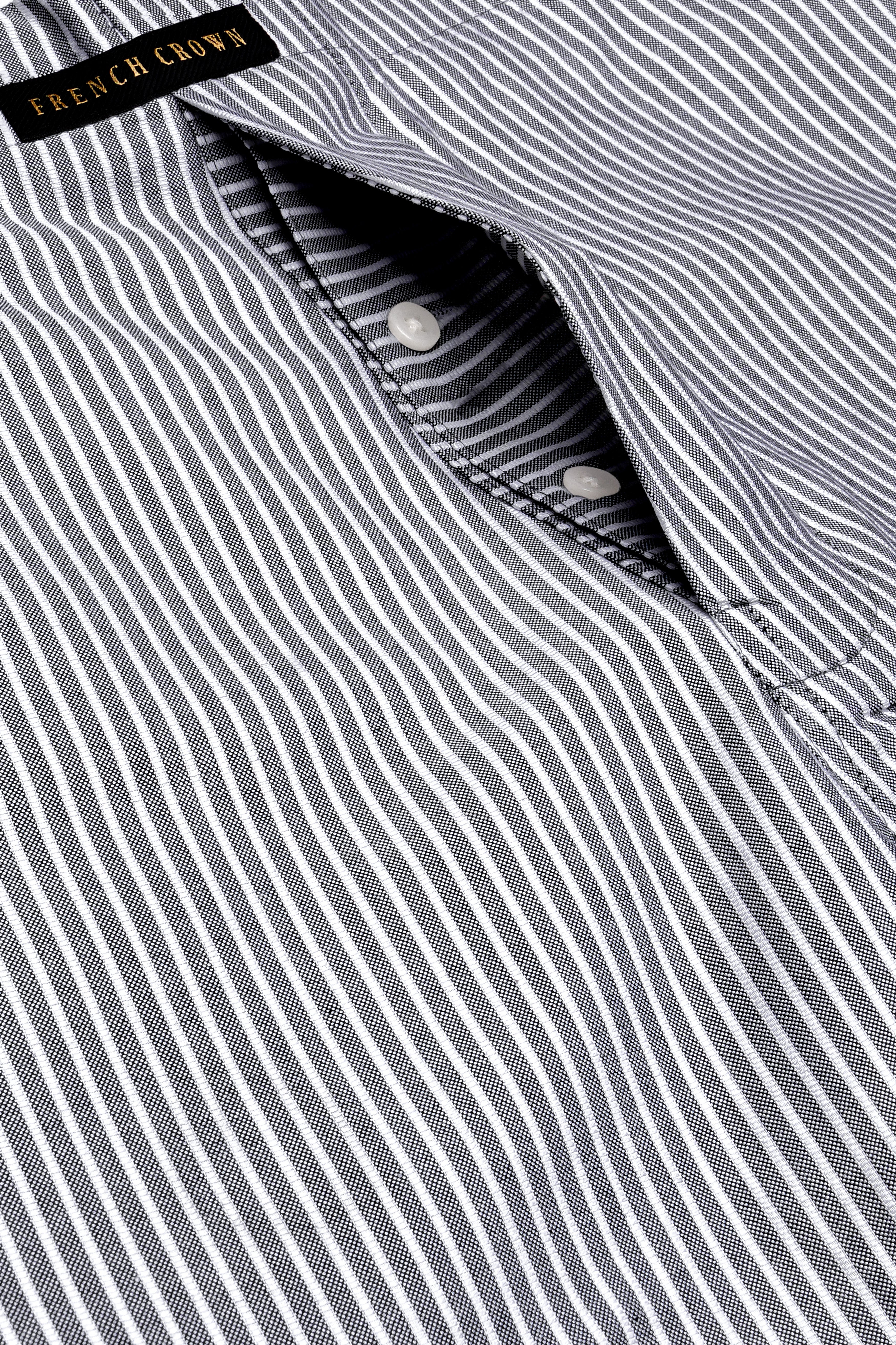 Monsoon Gray And Bright White Stripes Oxford Premium Cotton Boxer