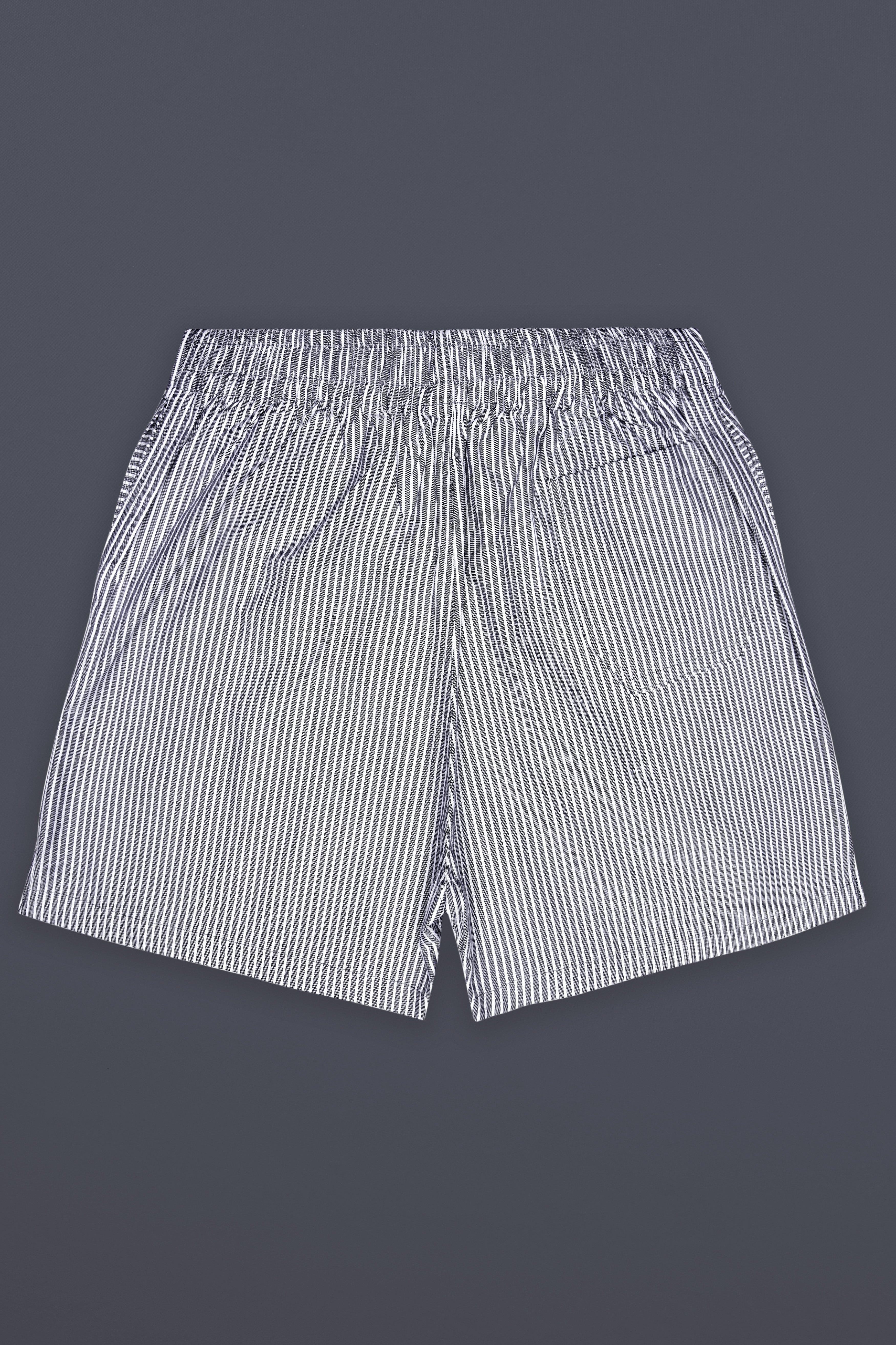 Monsoon Gray And Bright White Stripes Oxford Premium Cotton Boxer