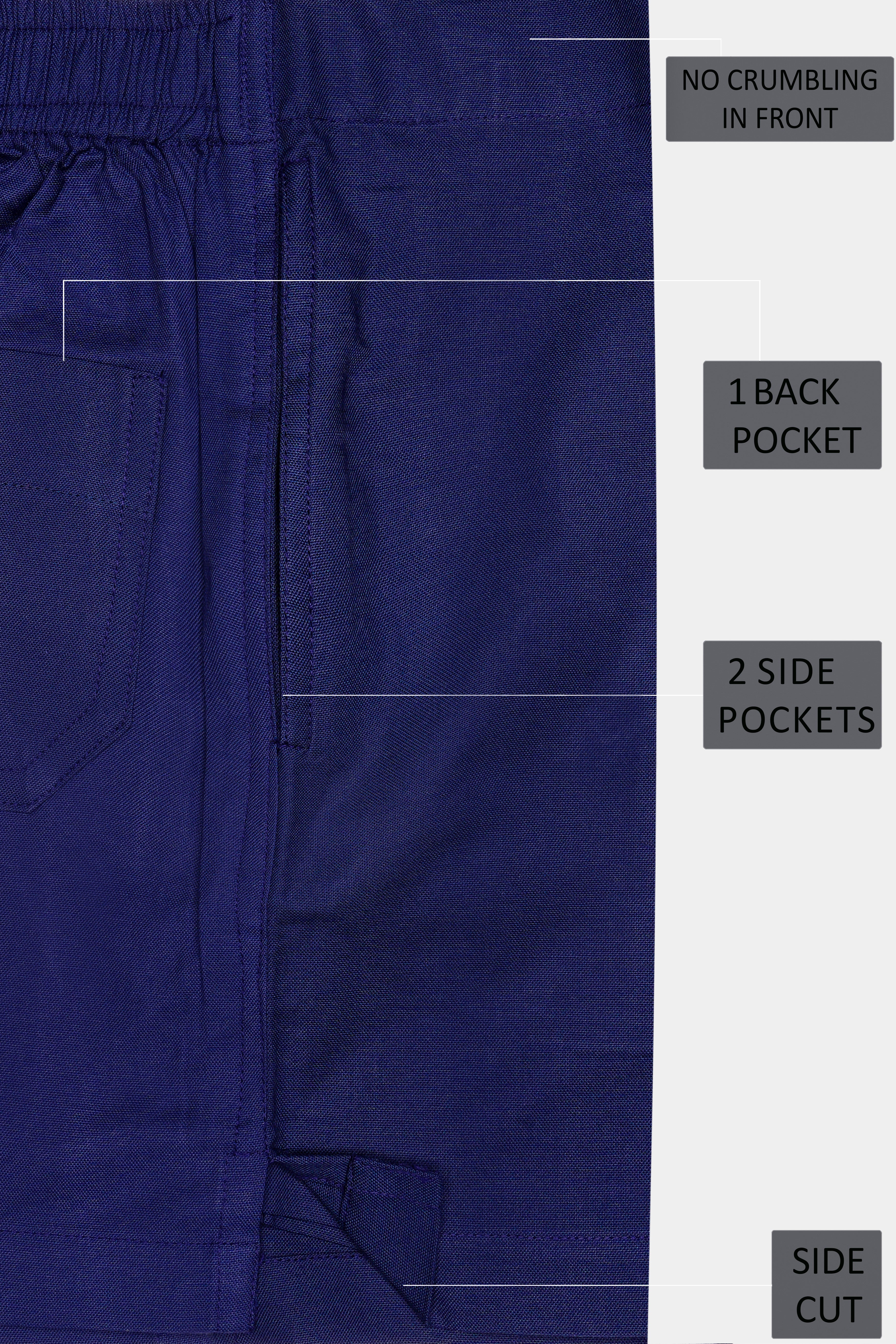 Bunting Blue Solid Oxford Premium Cotton Boxer