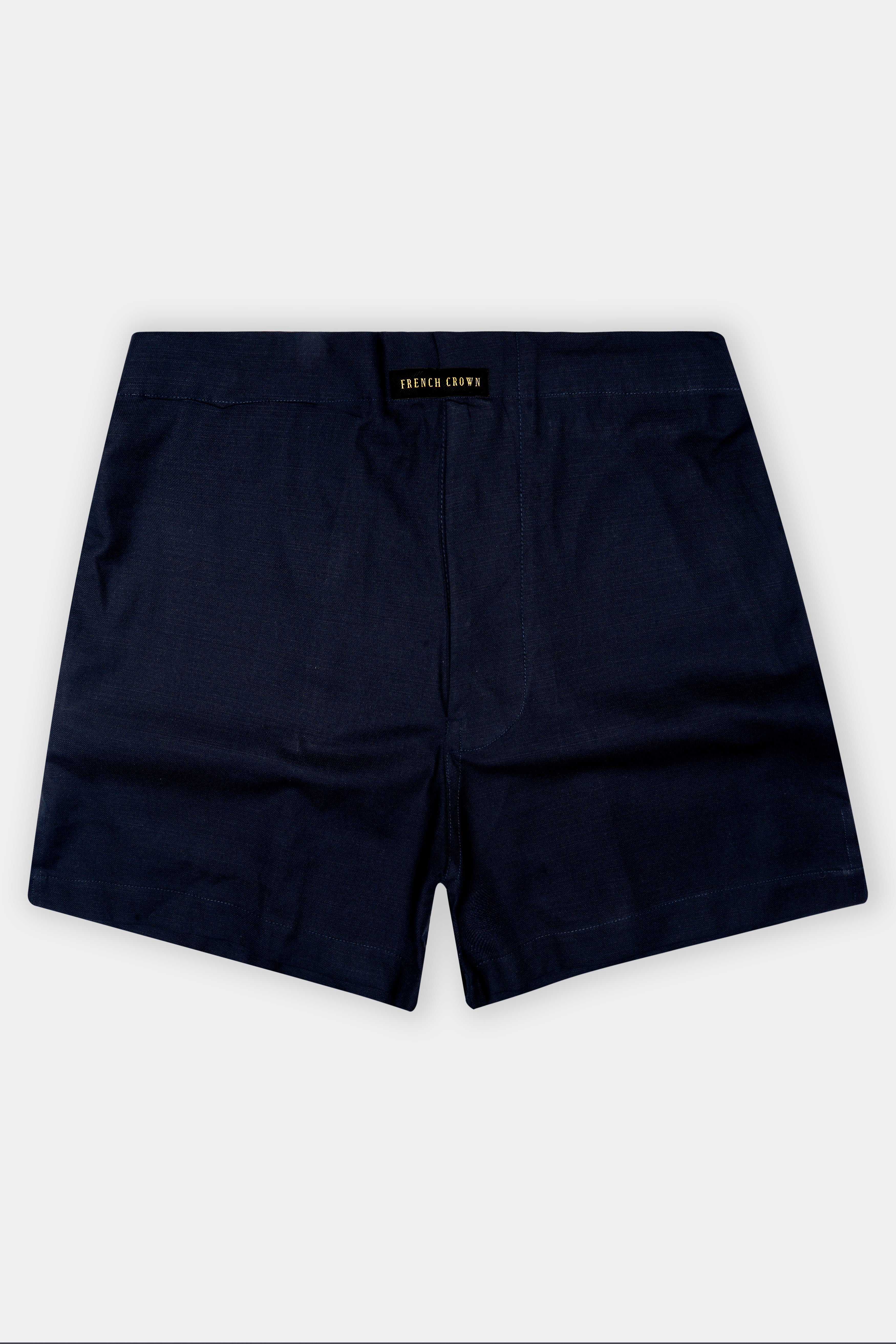 Noir-Ebony Blue Solid Chambray Premium Cotton Boxer