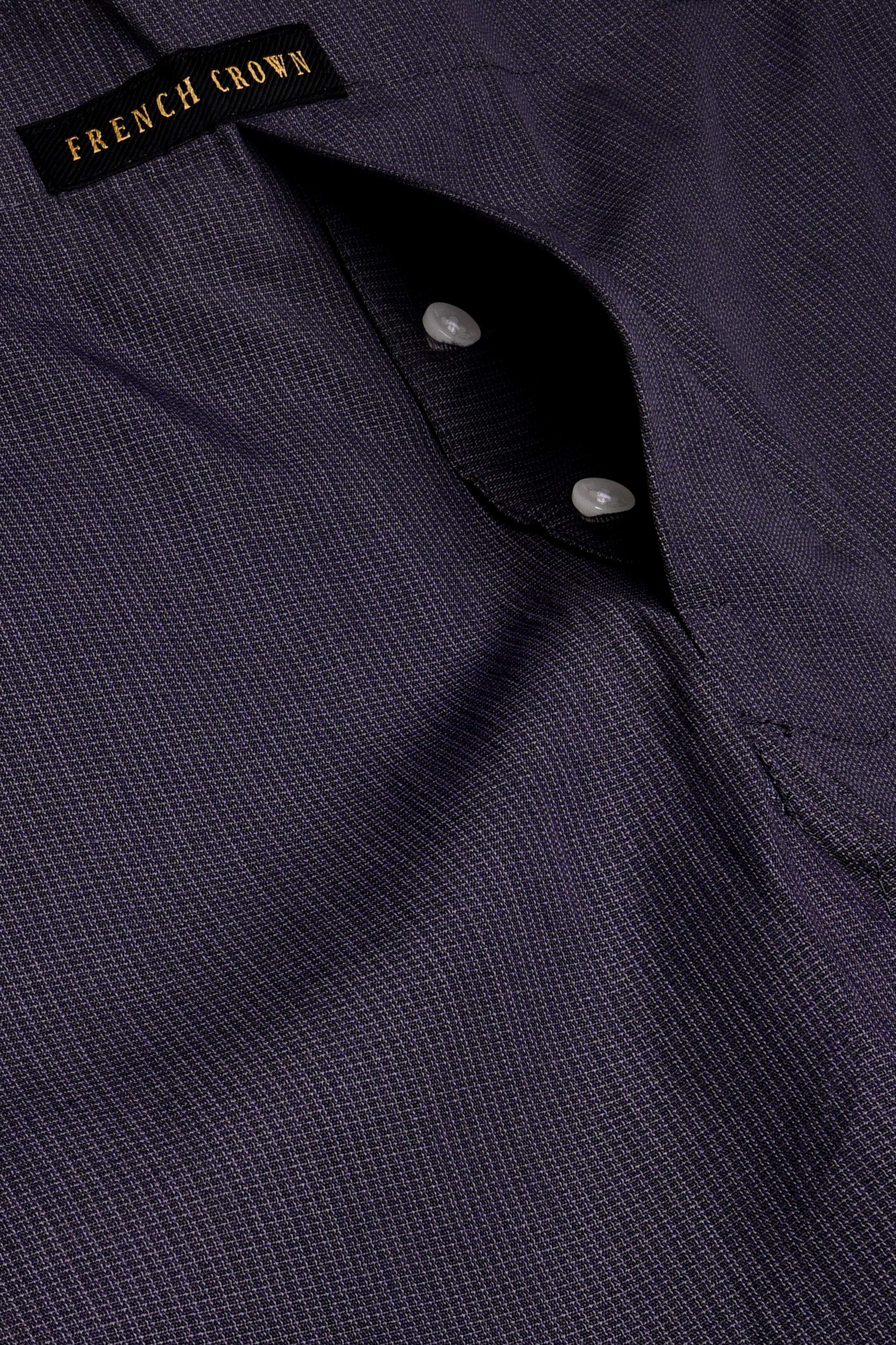 Wisteria-Bastille Purple Textured Super Soft Poplin Premium Cotton Boxer