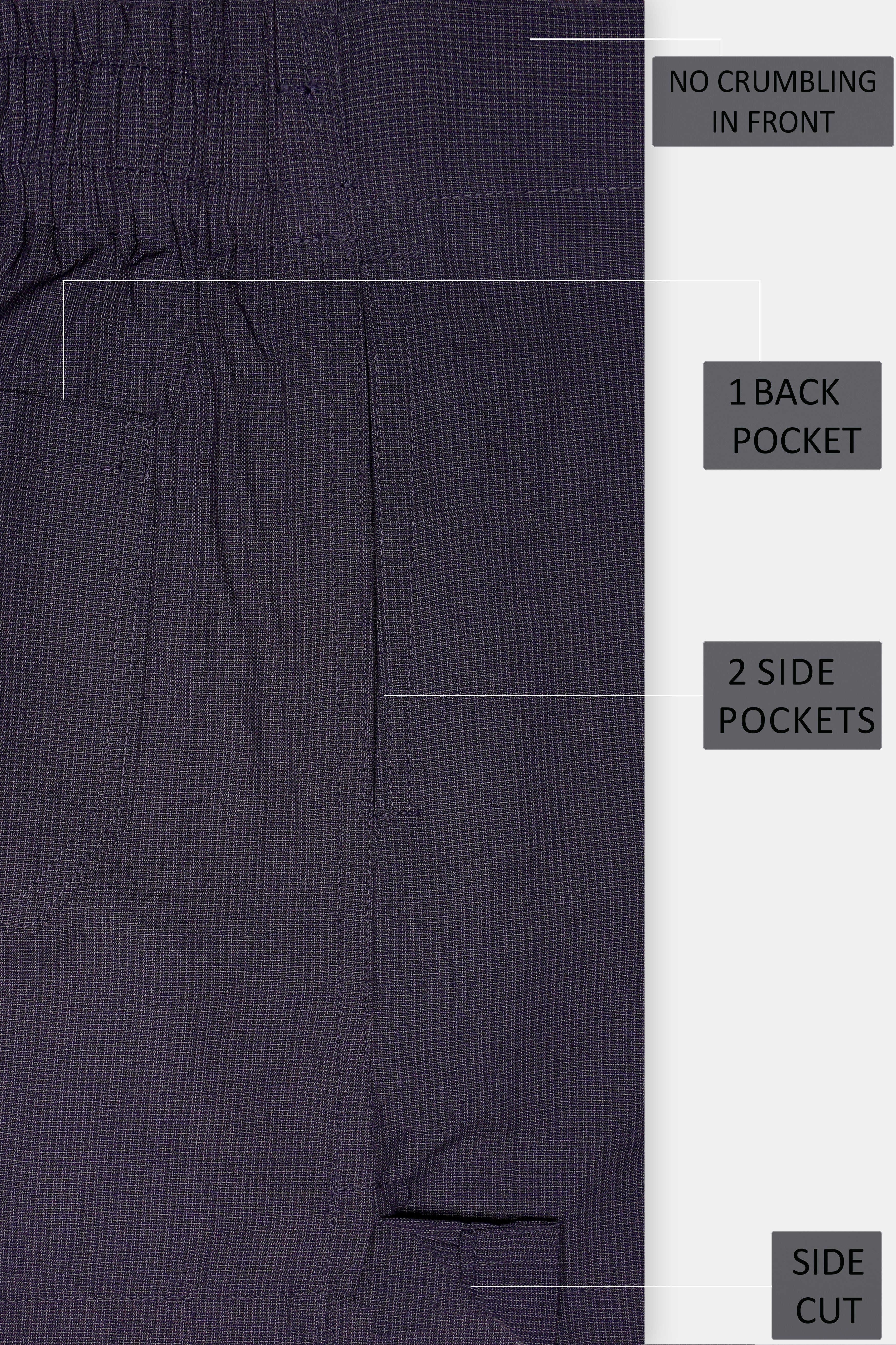 Wisteria-Bastille Purple Textured Super Soft Poplin Premium Cotton Boxer
