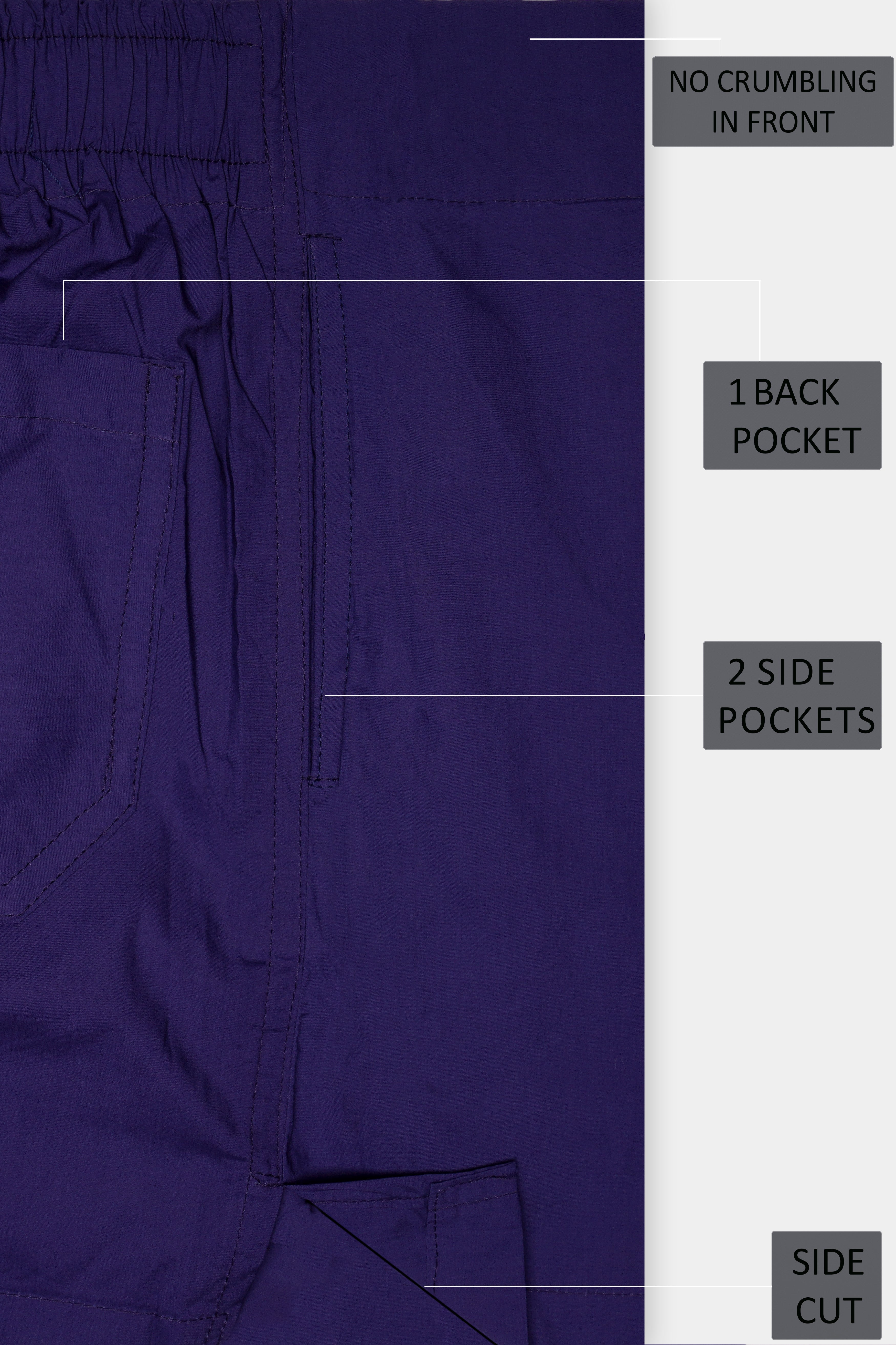 Vortex-Violent Purple Solid Super Soft Poplin Premium Cotton Boxer