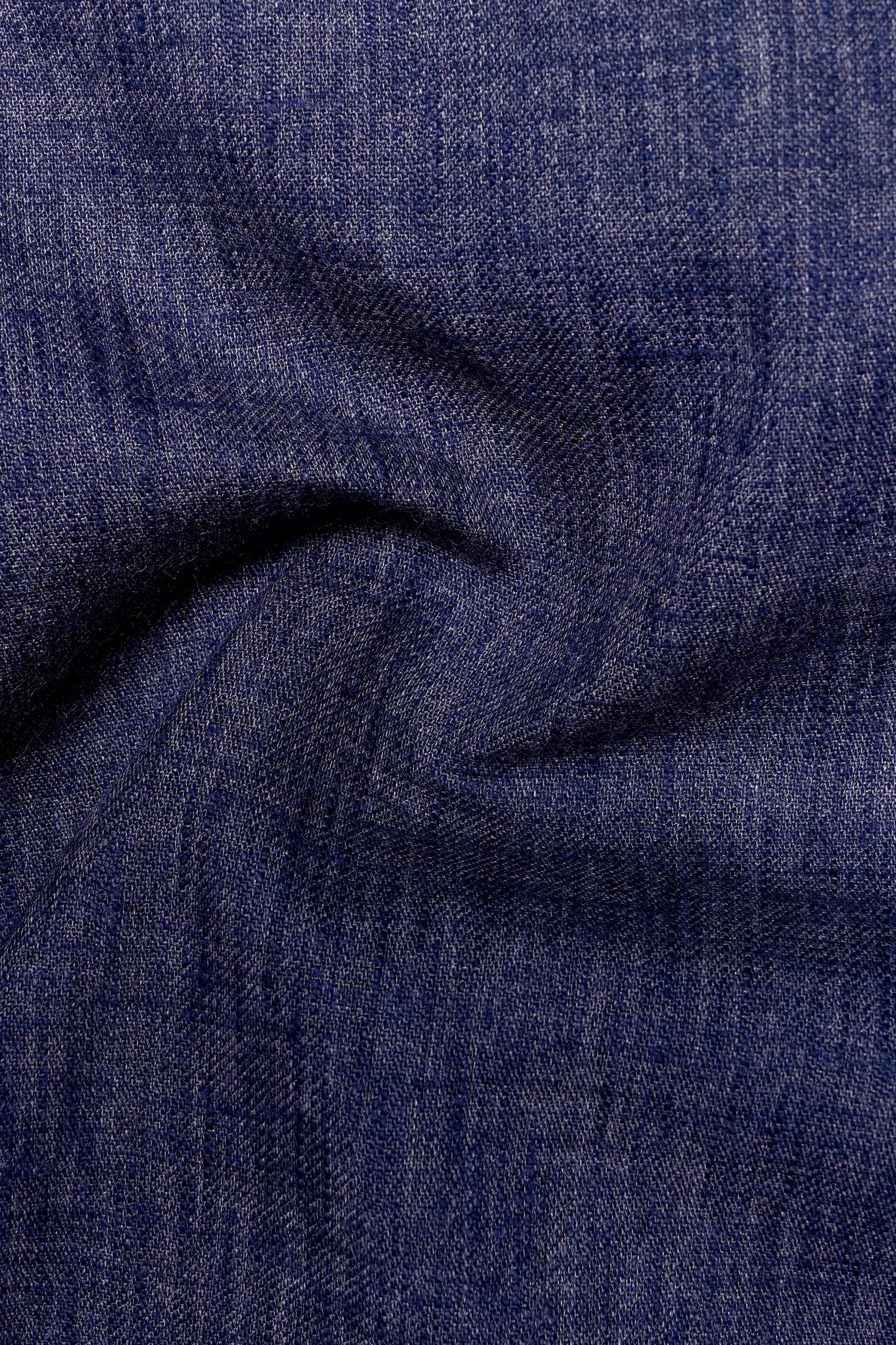 Azure-Martinique Blue Textured Chambray Premium Cotton Boxer