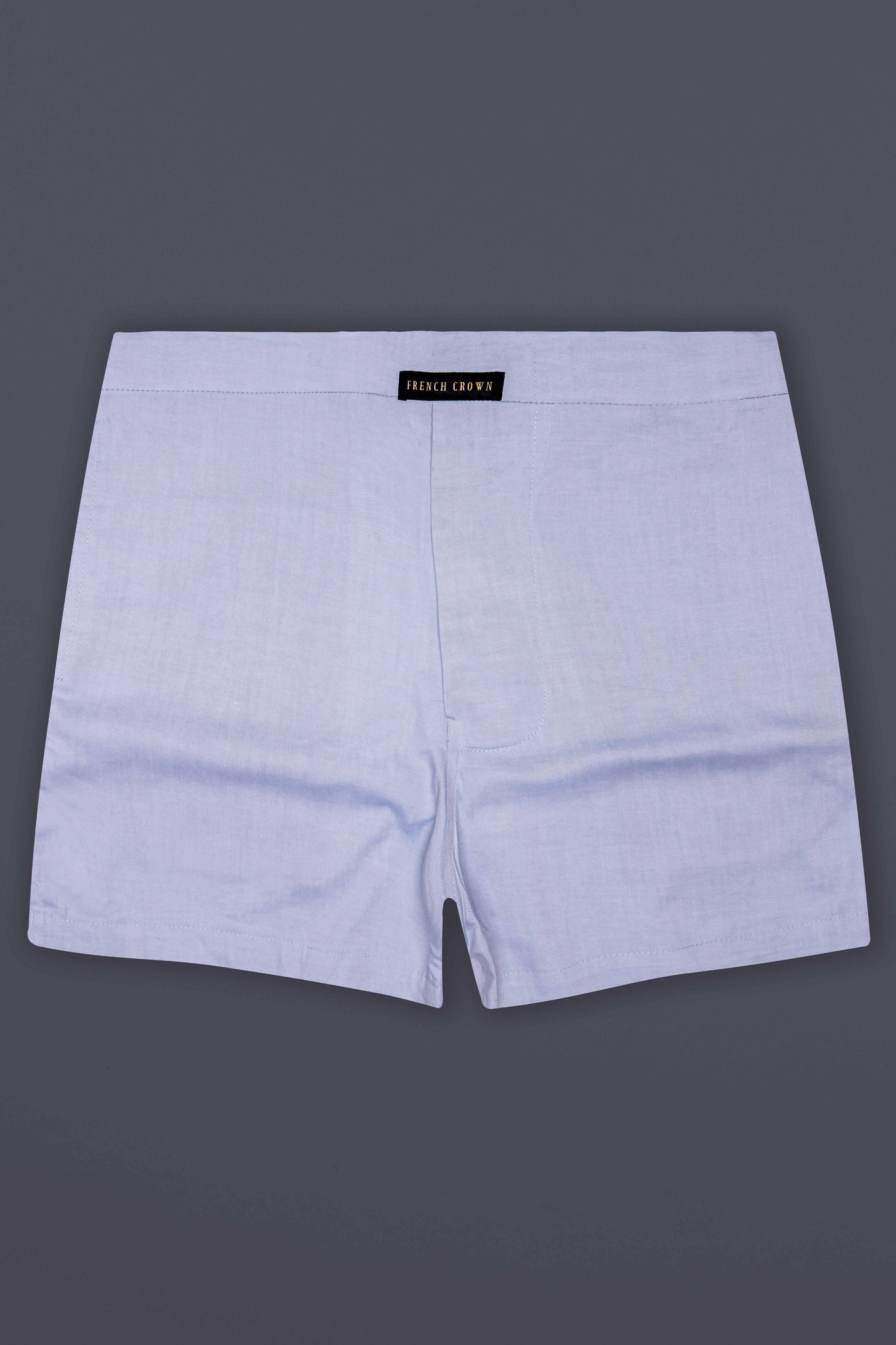 Nautic-Tropical Blue Solid Oxford Premium Cotton Boxer
