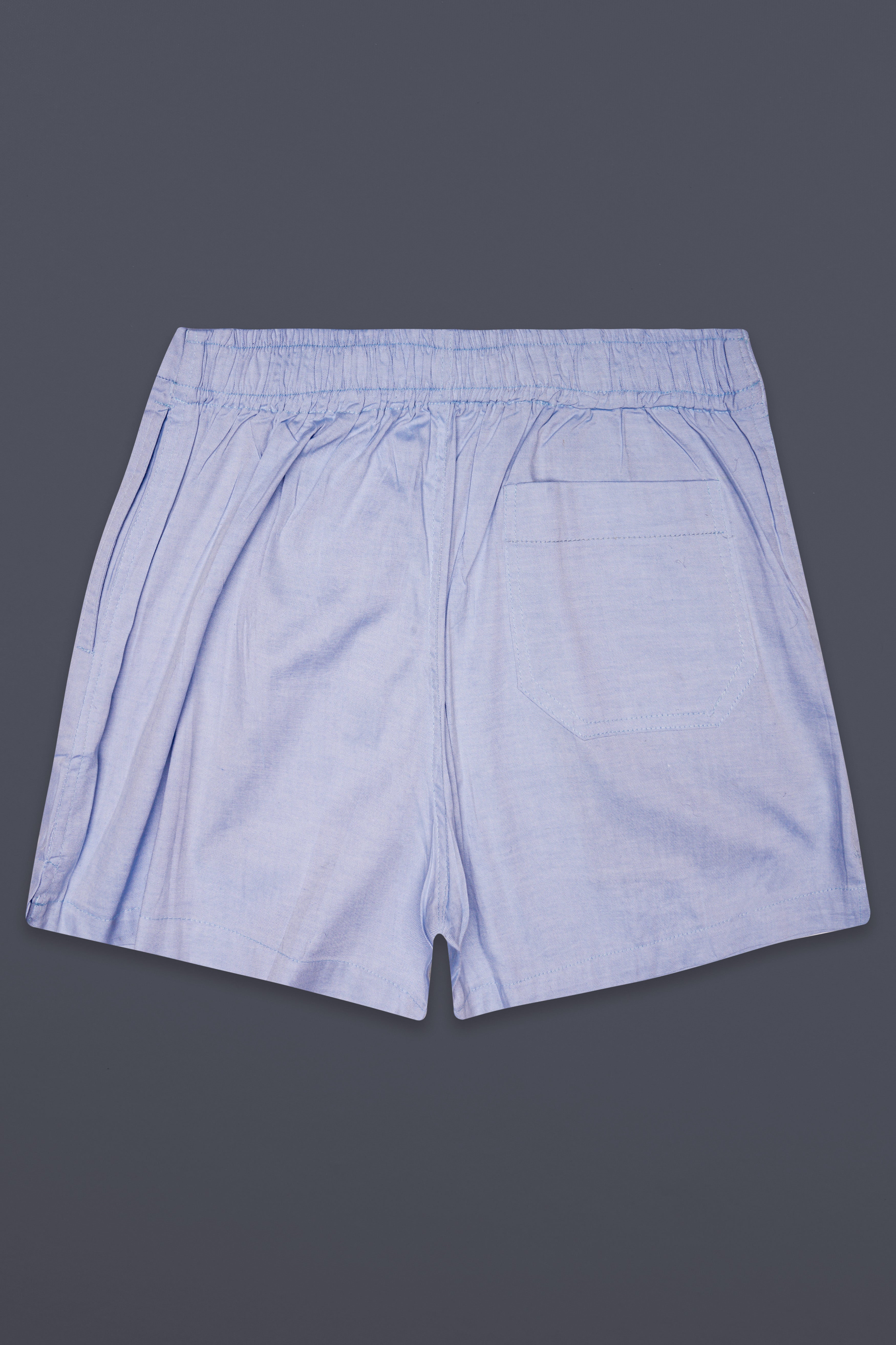 Nautic-Tropical Blue Solid Oxford Premium Cotton Boxer
