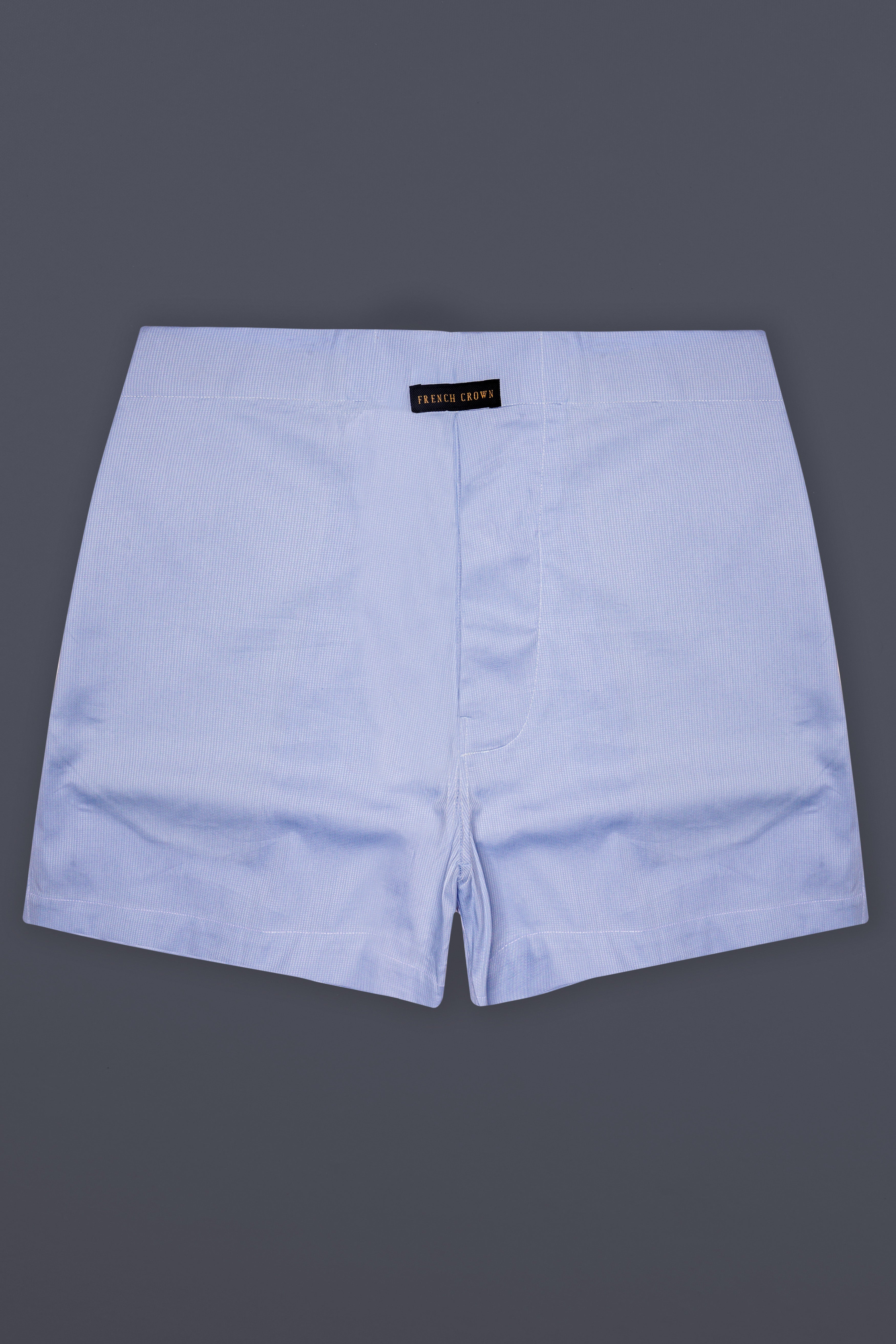 Tranquil-Wistful Blue Dobby Textured Premium Giza Cotton Boxer