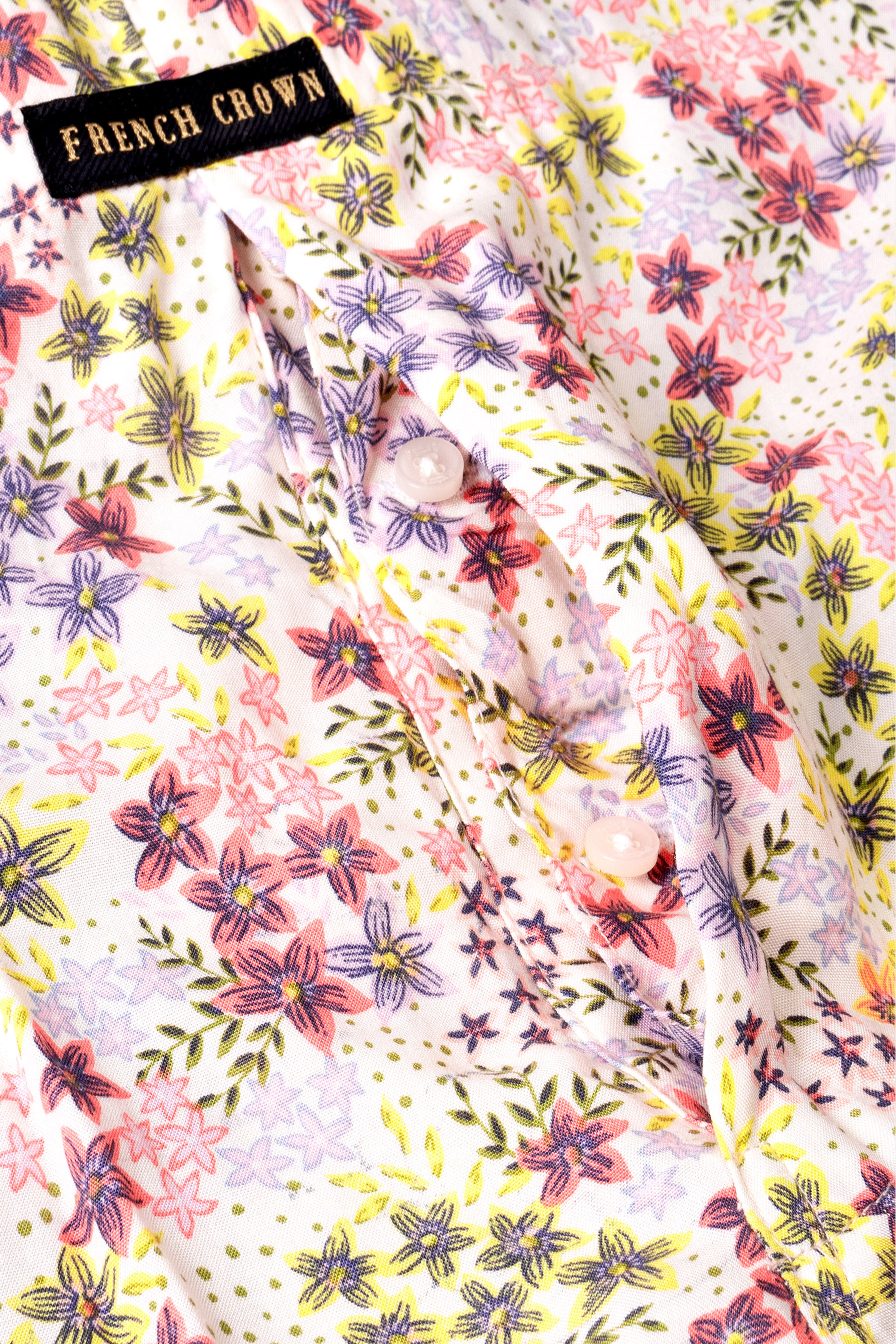 Vista White Printed Tencel Premium Cotton Boxer