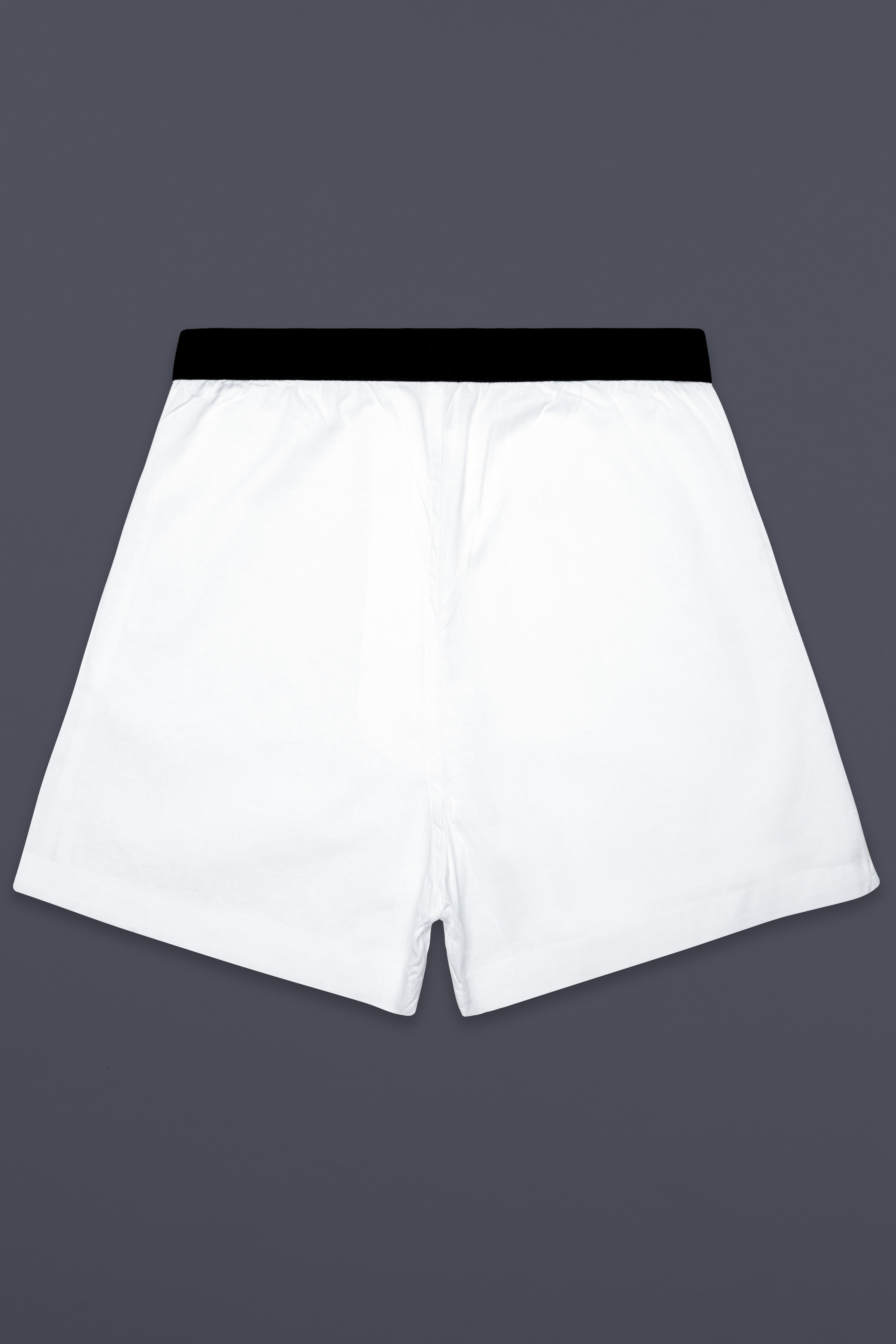 Albionis-Bright White Elastane Stretch Luxurious Linen Boxer