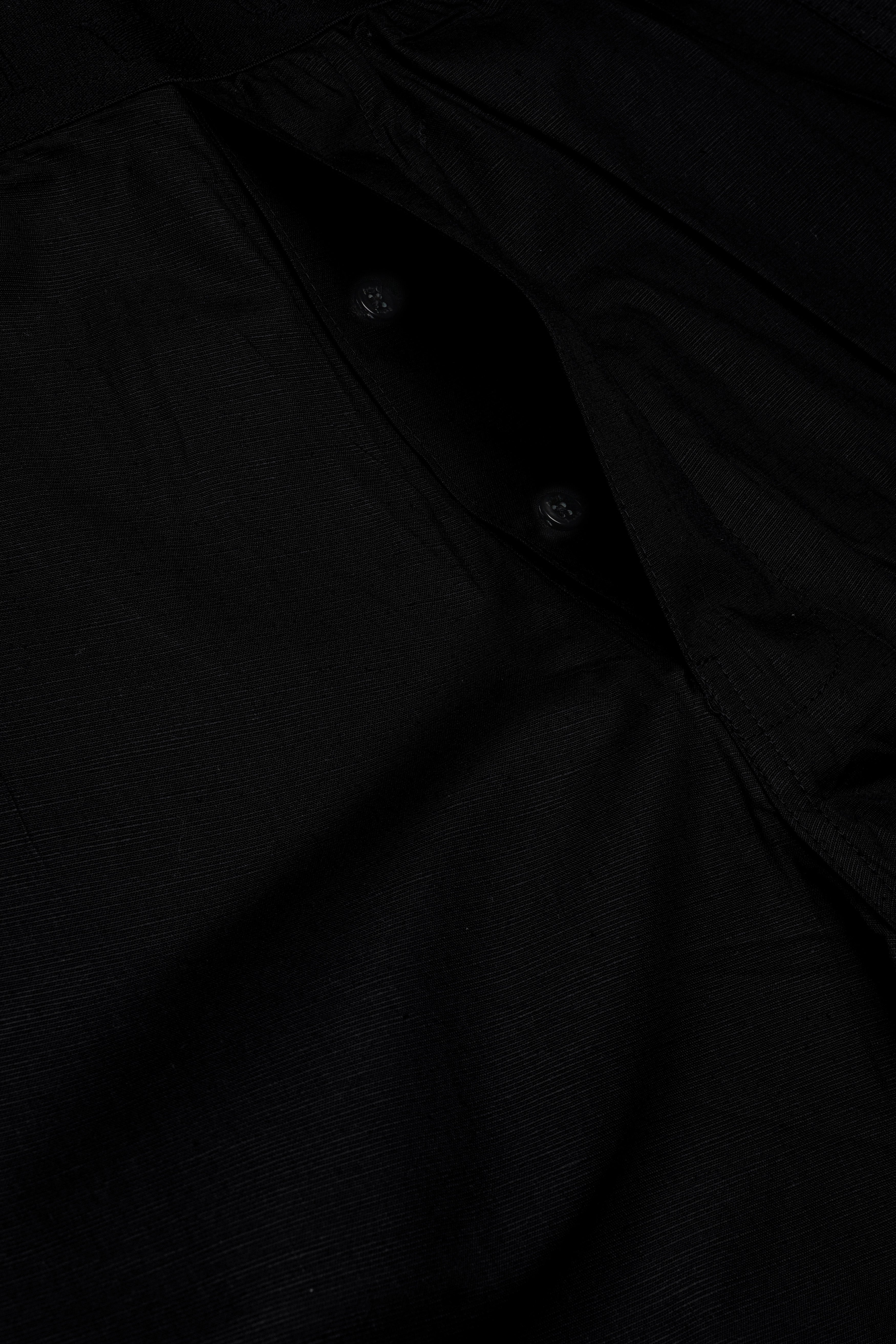Noirlynx-Jade Black And Bright White Elastane Stretch Luxurious Linen Super Soft Boxers