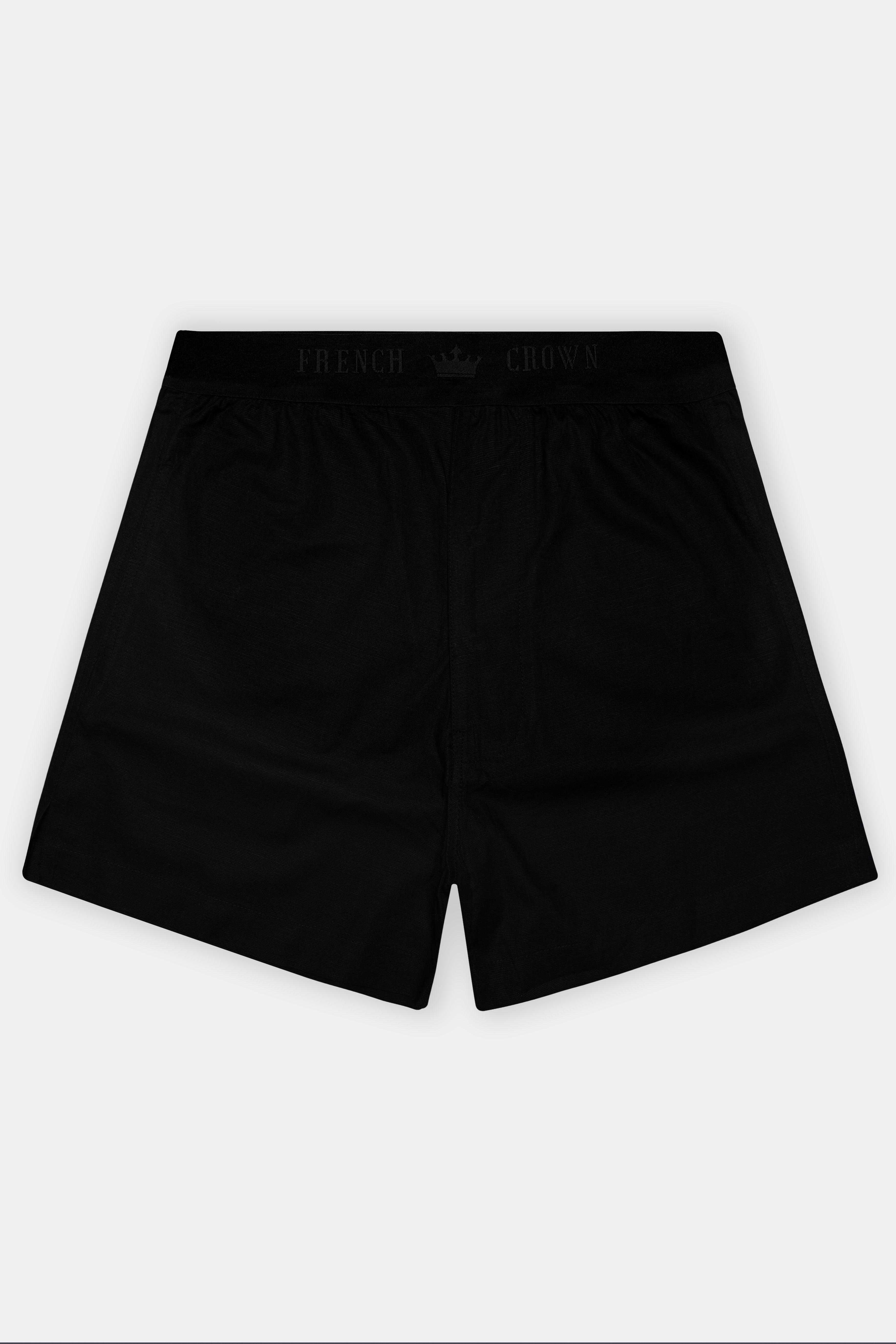Alonix-Bright White Premium Cotton And Jade Black Elastane Stretch Luxurious Linen Super Soft Boxers