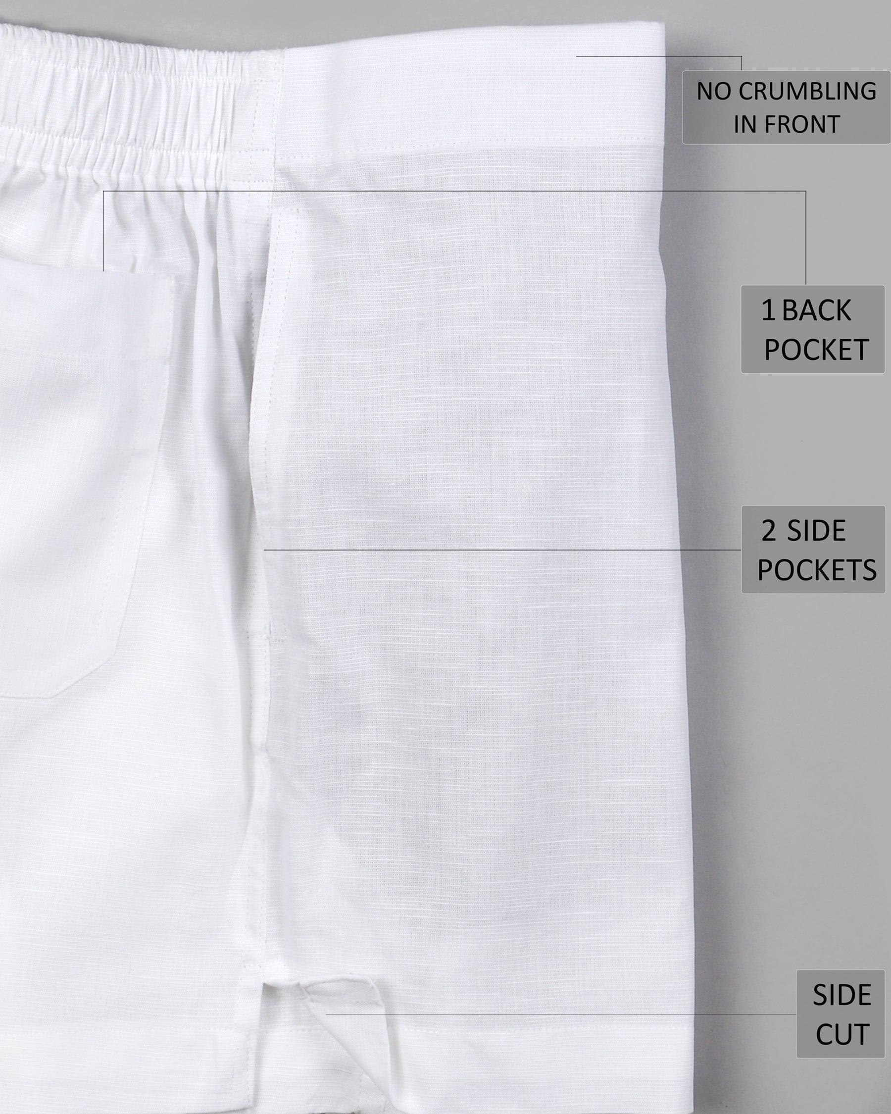 White Cotton and White Premium Luxurious Linen Boxers