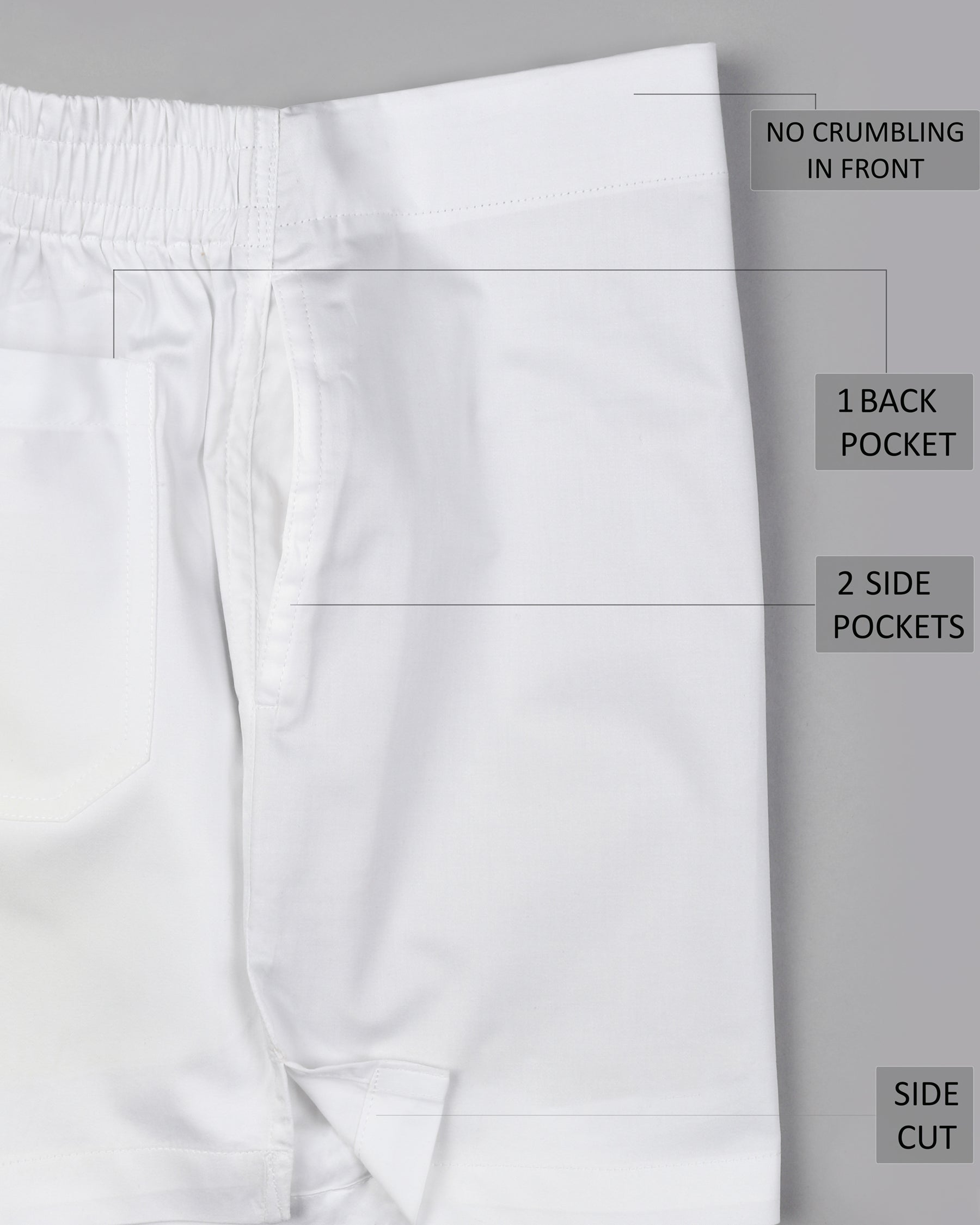 White Cotton and White Premium Luxurious Linen Boxers