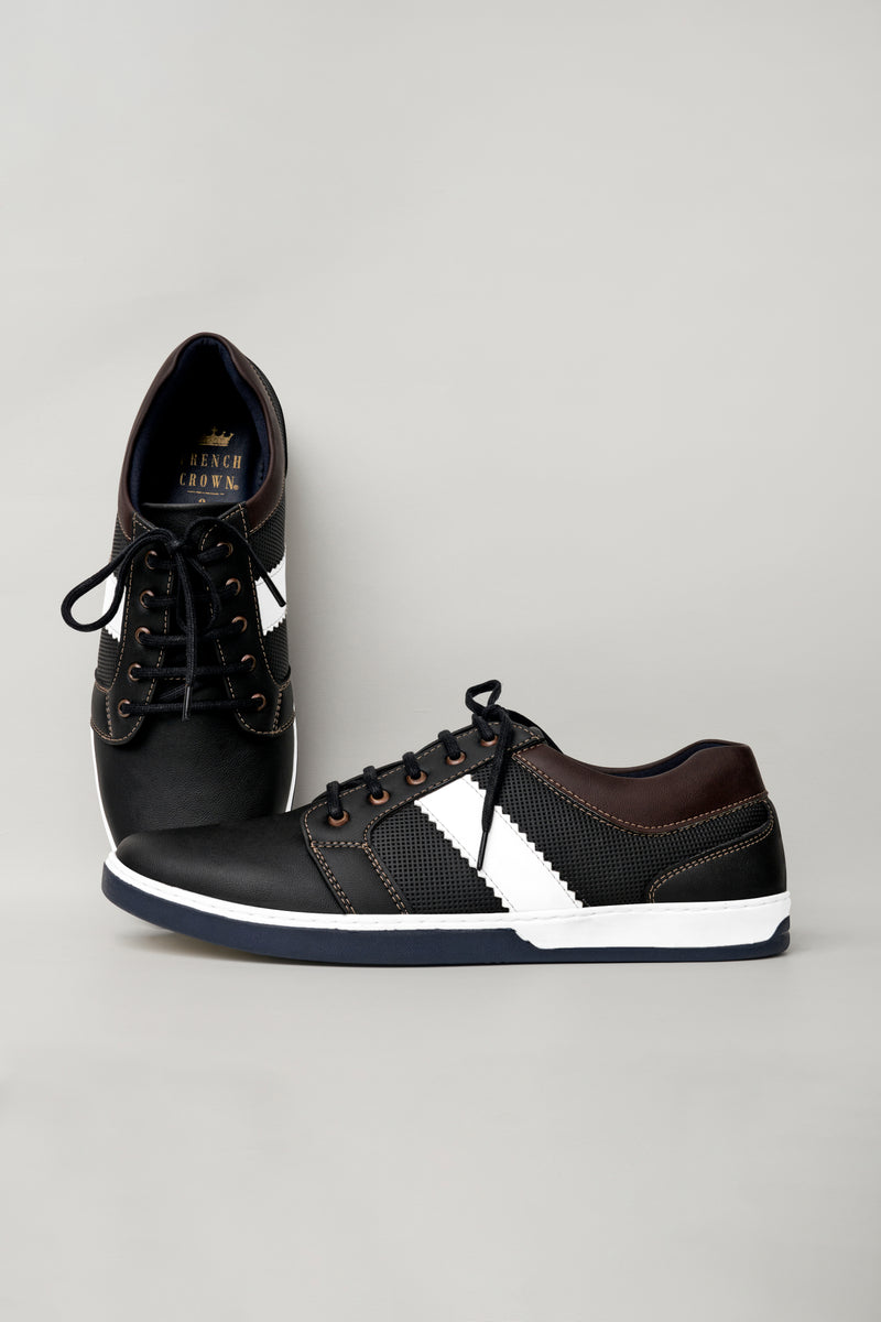 Jade Black Vegan Leather Derby Shoes