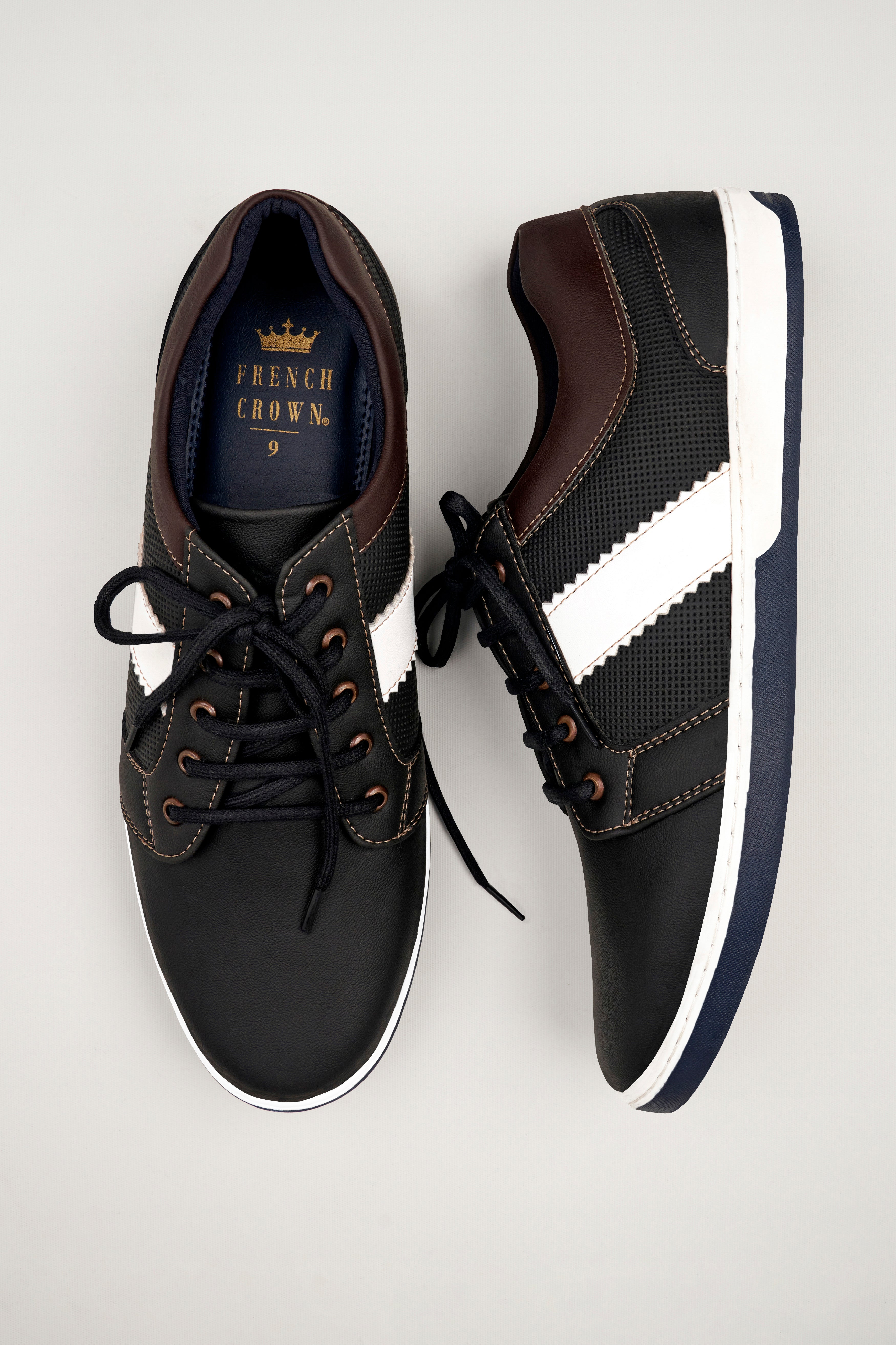 Jade Black Vegan Leather Derby Shoes FT115-6, FT115-7, FT115-8, FT115-9, FT115-10, FT115-11