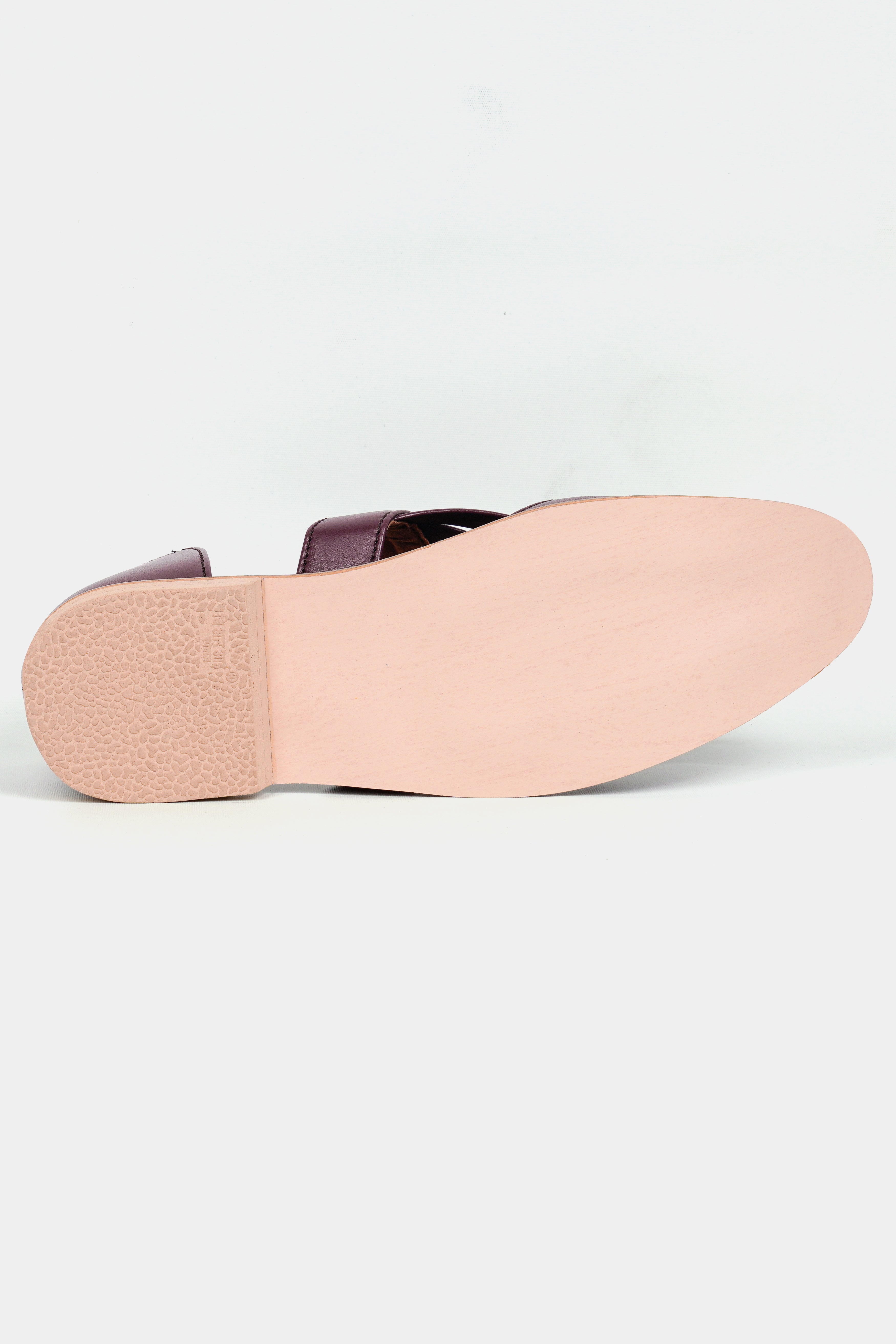 Wine Criss Cross Vegan Leather Hand Stitched Pathanis Sandal FT123-6, FT123-7, FT123-8, FT123-9, FT123-10, FT123-11