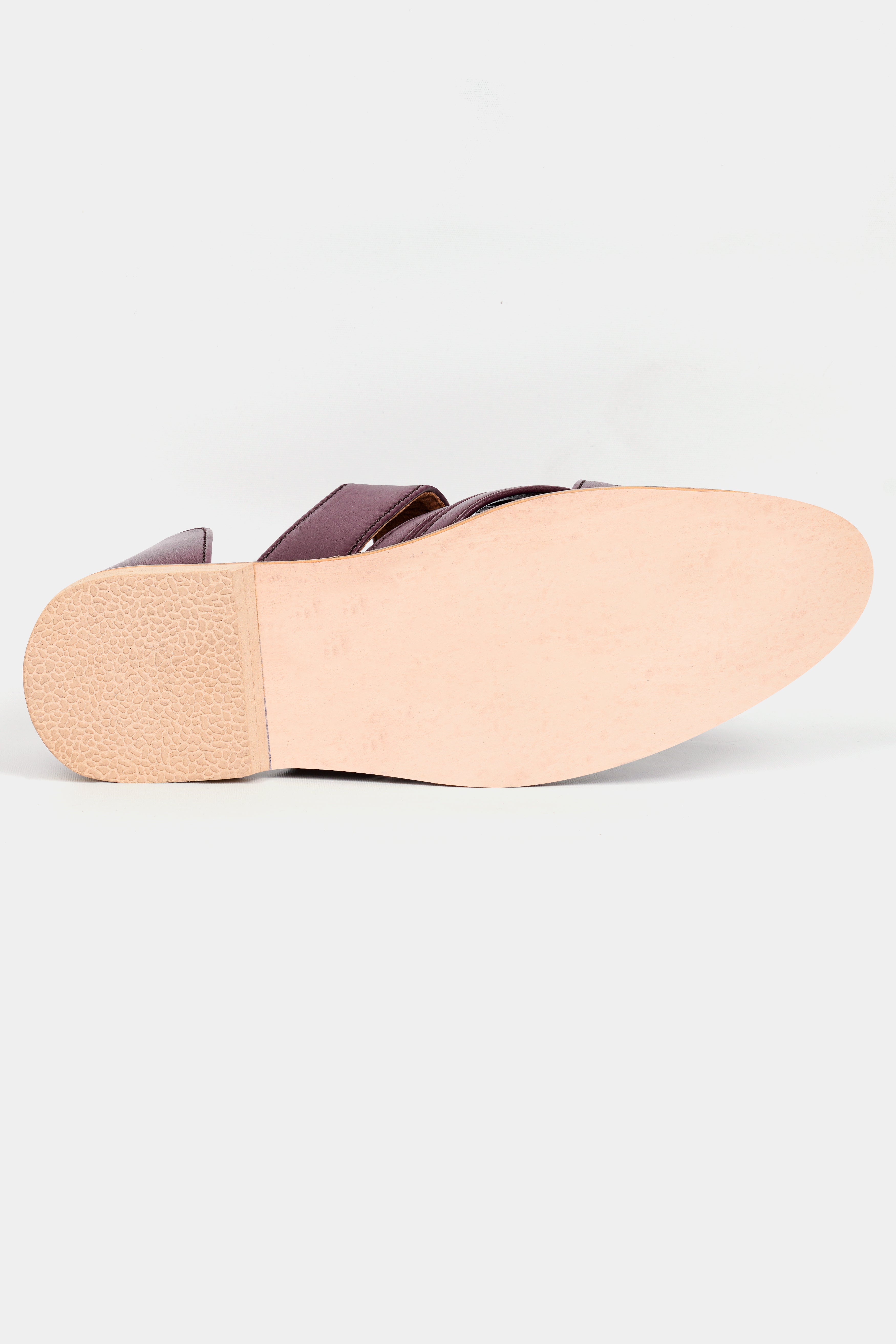 Wine Classic Criss Cross Vegan Leather Hand Stitched Pathanis Sandal FT128-6, FT128-7, FT128-8, FT128-9, FT128-10, FT128-11